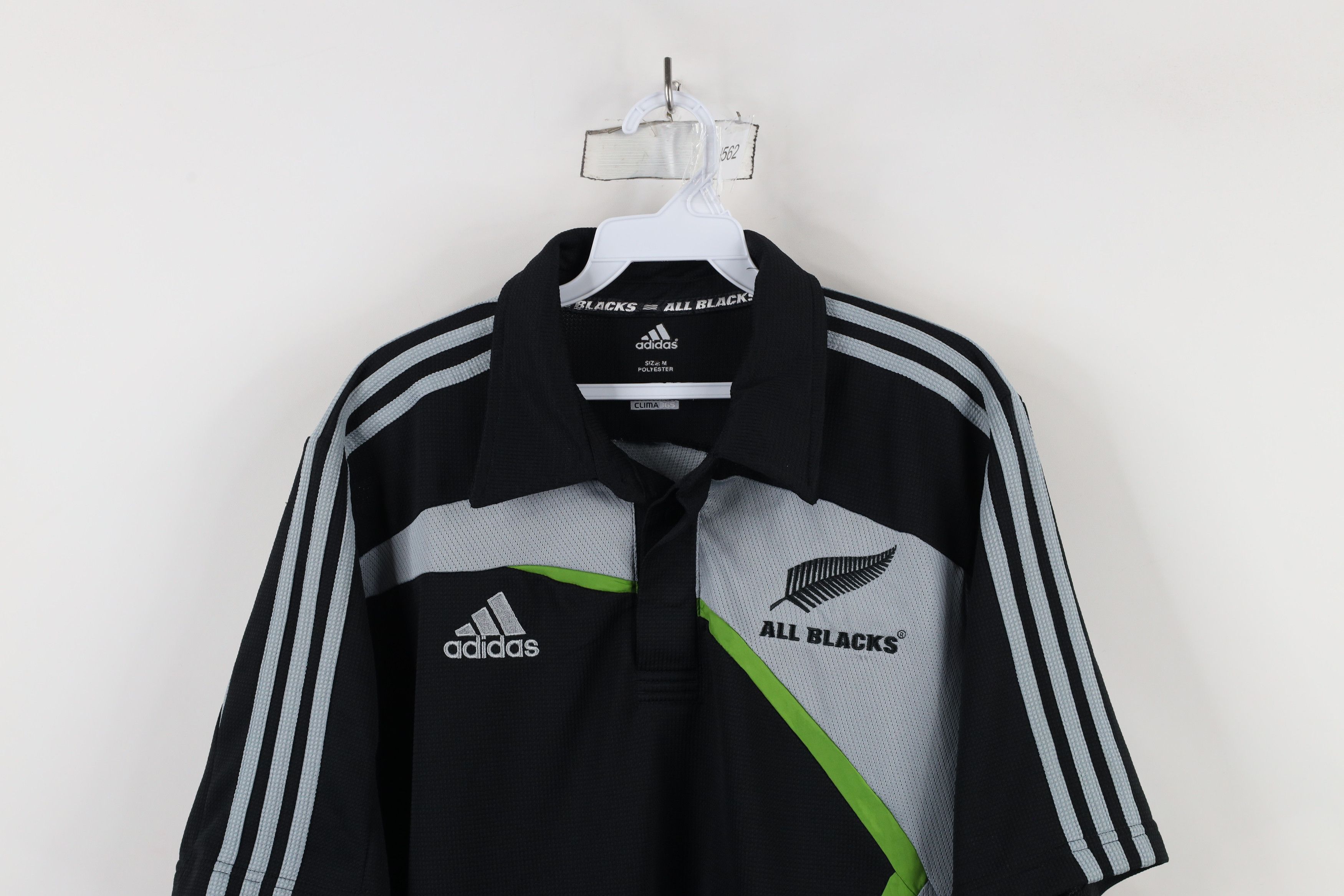 Adidas × Vintage Vintage Adidas All Blacks Collared Rugby Jersey Polo Shirt Size US M / EU 48-50 / 2 - 2 Thumbnail