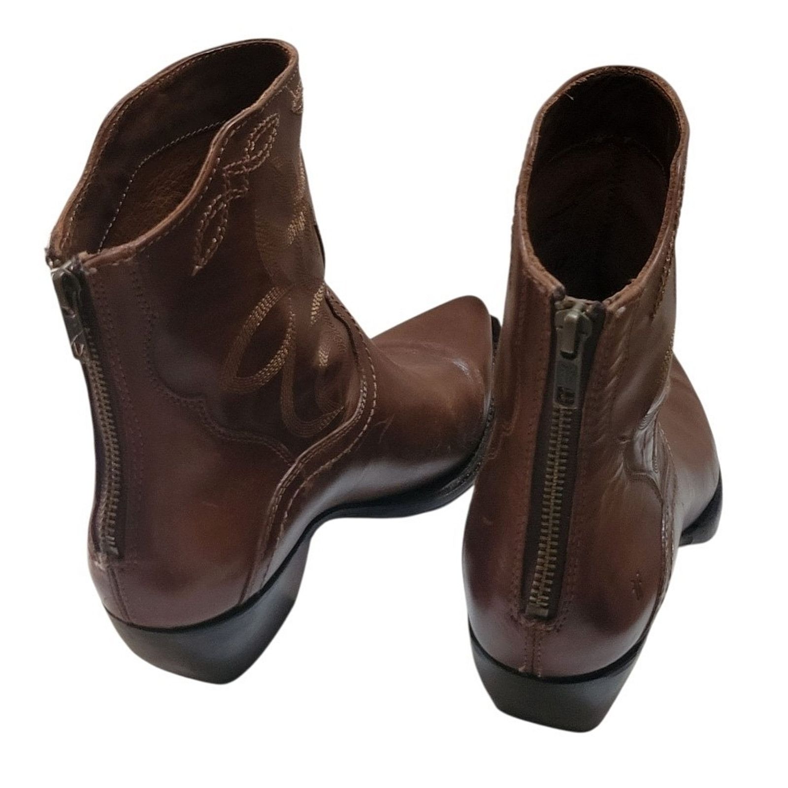 Frye Frye SHANE EMBROIDERED Leather Women Ankle Boots Size 8.5B Size US 8.5 / IT 38.5 - 4 Thumbnail