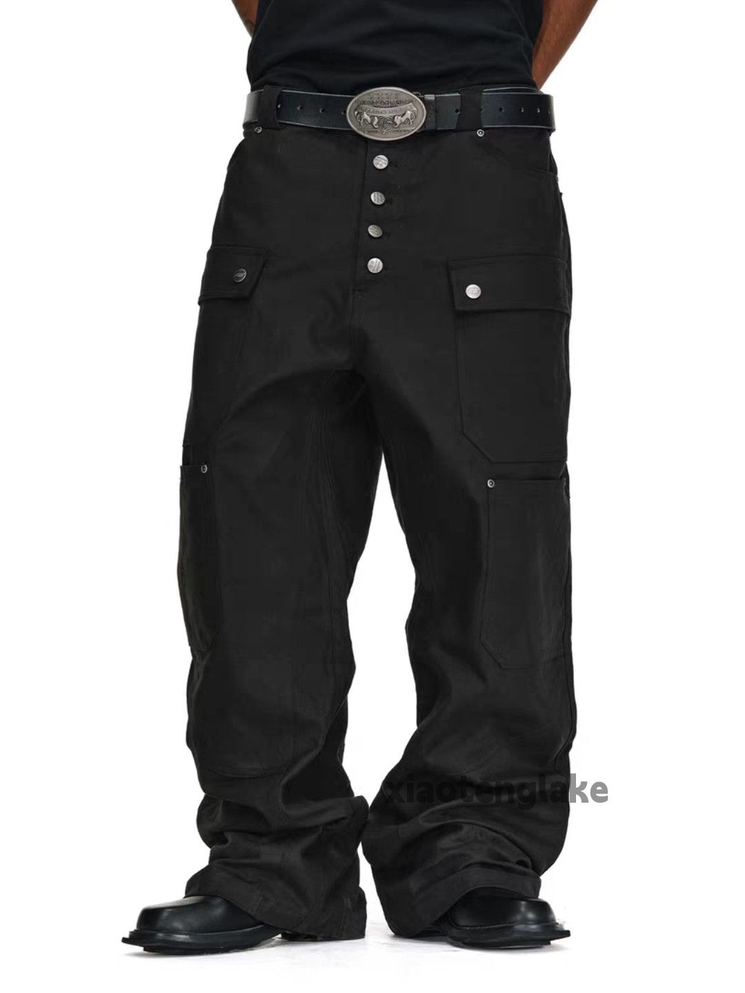 Vintage Unisex outdoor utility loose baggy hiphop cargo pants Size US 36 / EU 52 - 10 Thumbnail