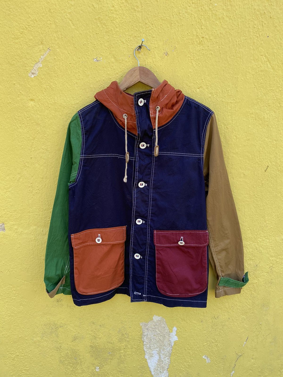 Japanese Brand Japanese brand X oval dice multicolor button jacket hoodie Size US L / EU 52-54 / 3 - 9 Thumbnail