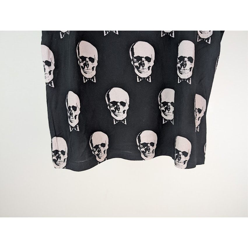 Saint Laurent Paris o1rshd1 Skull and Bowtie Print T-Shirt in Black / White Size US XS / EU 42 / 0 - 4 Thumbnail