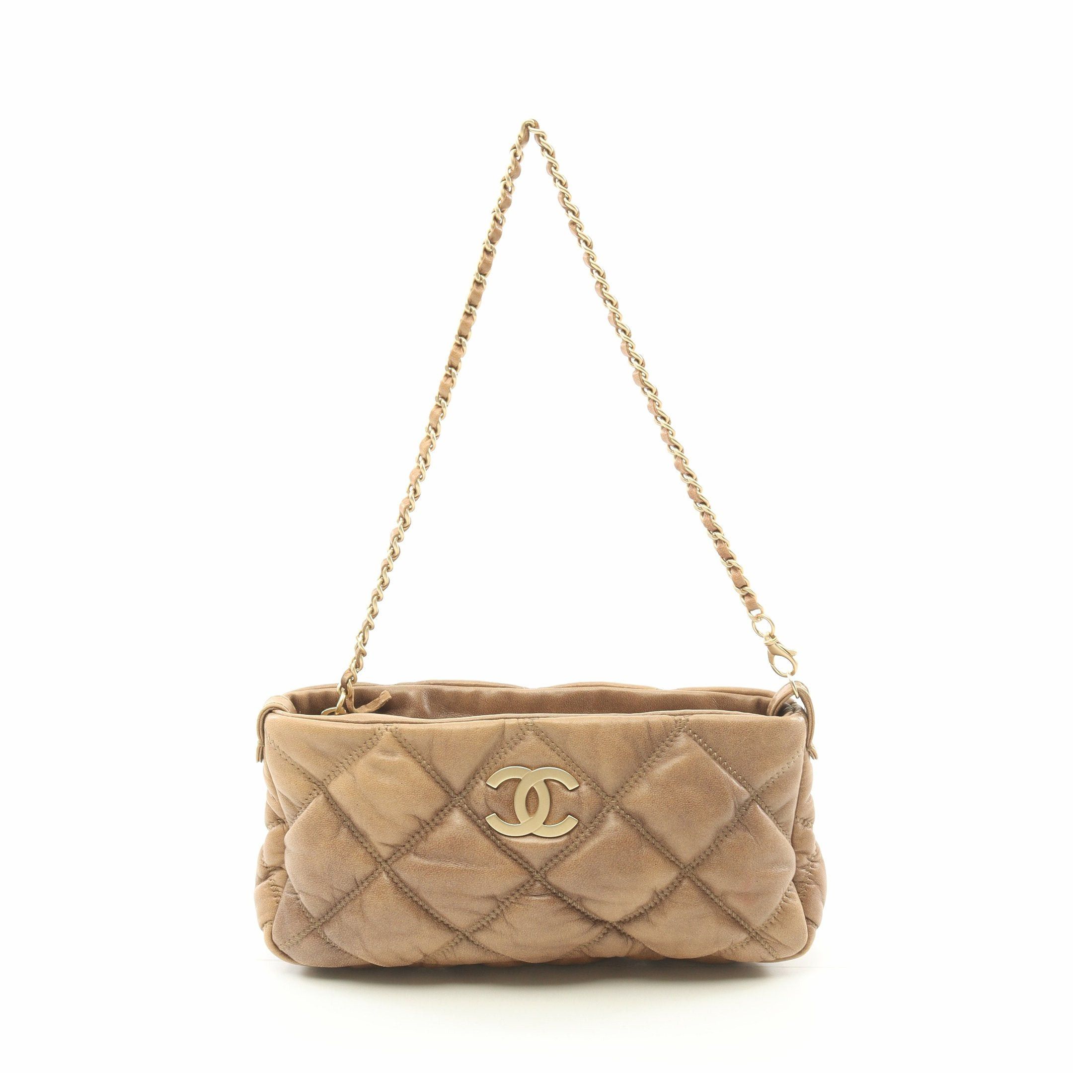 Chanel Chanel Bulles Quilt Chain Shoulder Bag Lambskin Brown Gold Hardware Size ONE SIZE - 1 Thumbnail