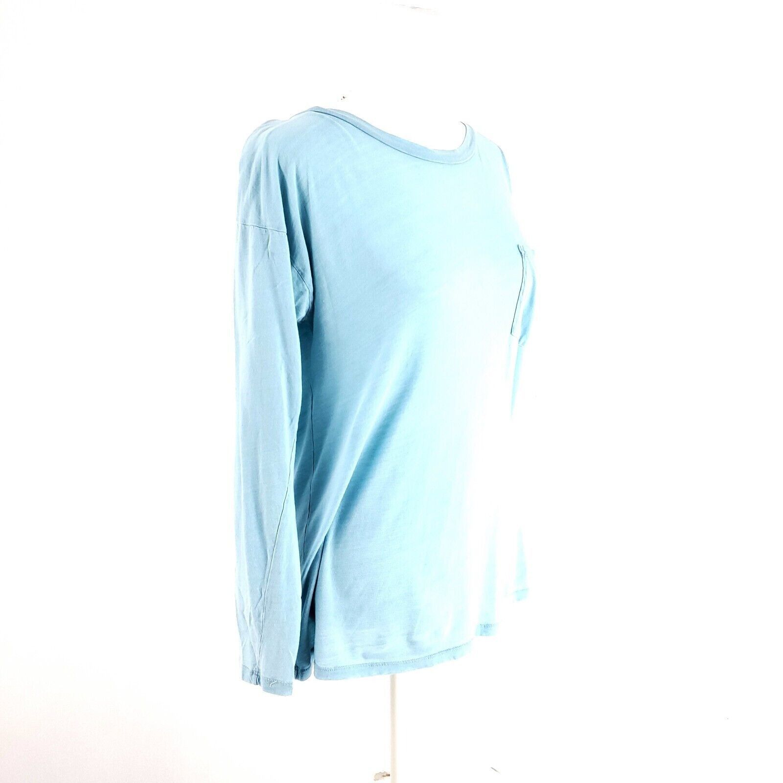 J.Crew J. Crew Medium Light Blue Long Sleeve Shirt Round Neck Size M / US 6-8 / IT 42-44 - 3 Thumbnail