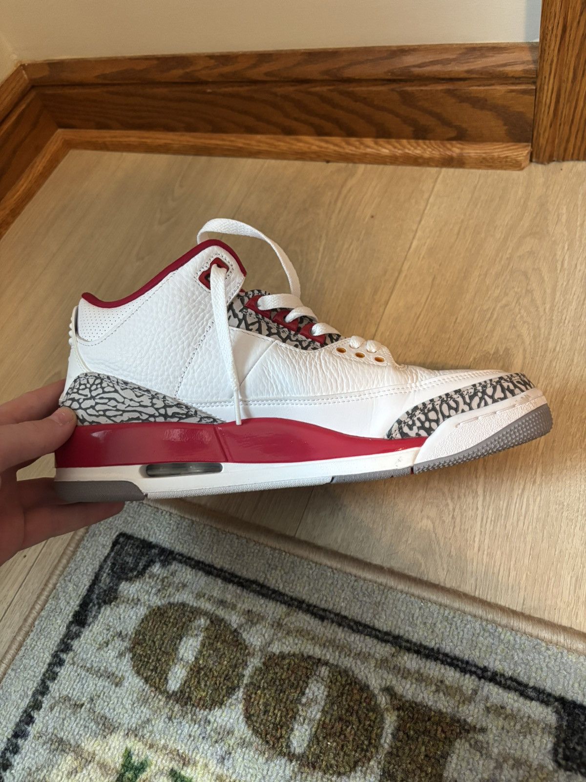 Jordan Brand Jordan 3 Cardinal Red Size US 10.5 / EU 43-44 - 5 Thumbnail