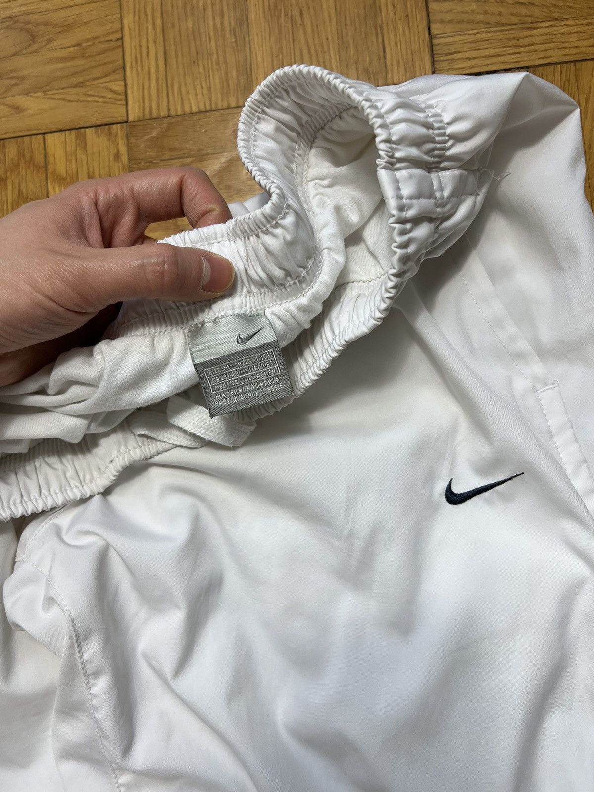 Nike × Vintage Pants Nike Small Swoosh Vintage 00’s Y2K White Size US 32 / EU 48 - 2 Thumbnail