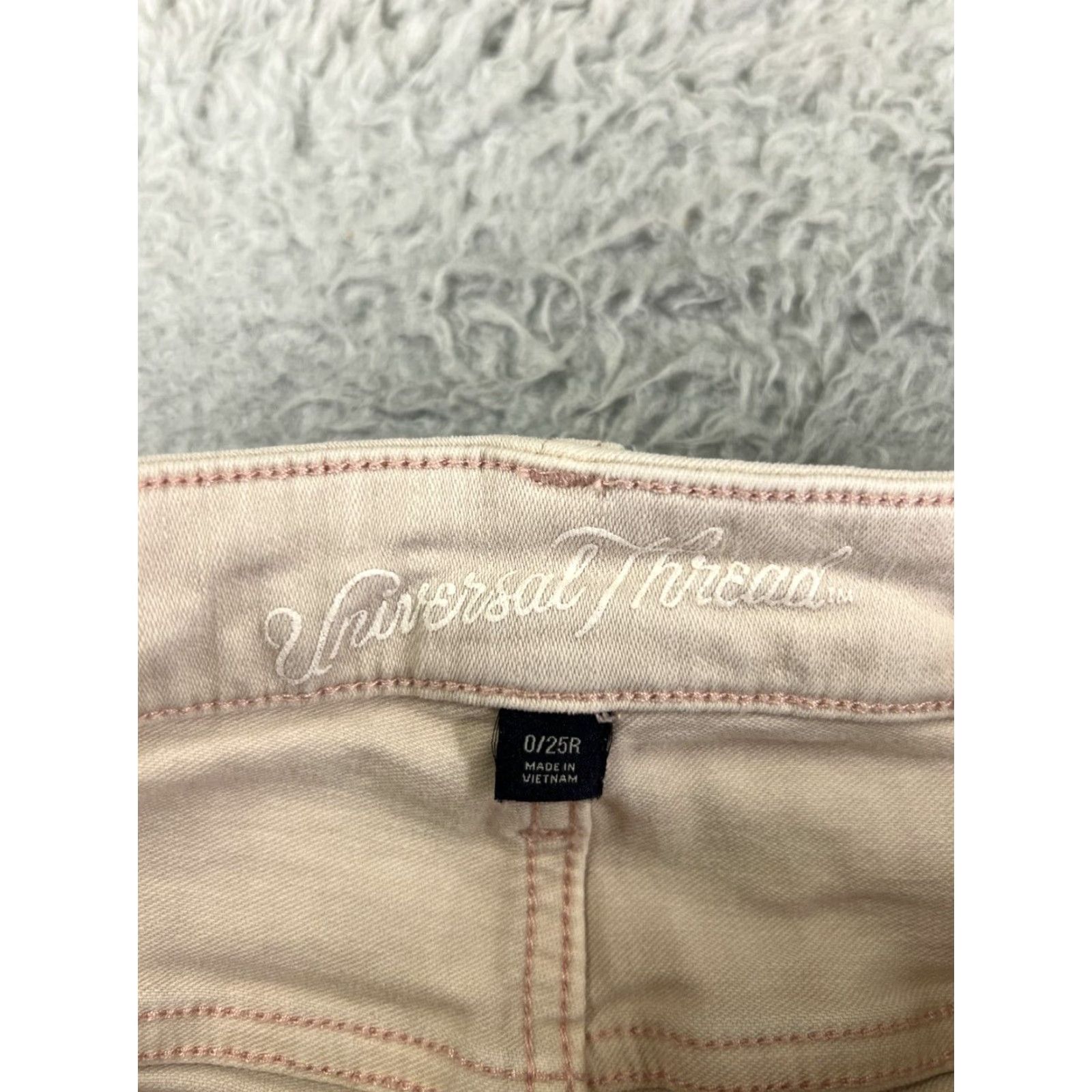 Vintage Universal Thread Jeans Women 0 Pink Denim Skinny High Rise Crop 5-Pocket Regular Size 25" / US 0 / IT 36 - 6 Thumbnail