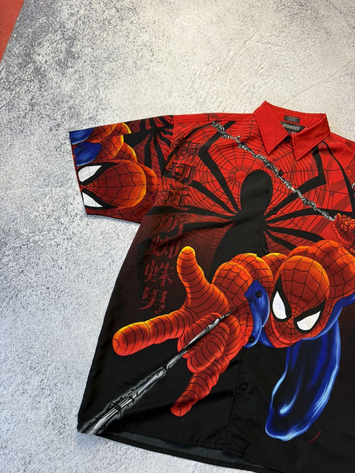 Marvel Comics Vintage Changes Spiderman 2001 AOP Button Up Shirt Size US M / EU 48-50 / 2 - 7 Thumbnail