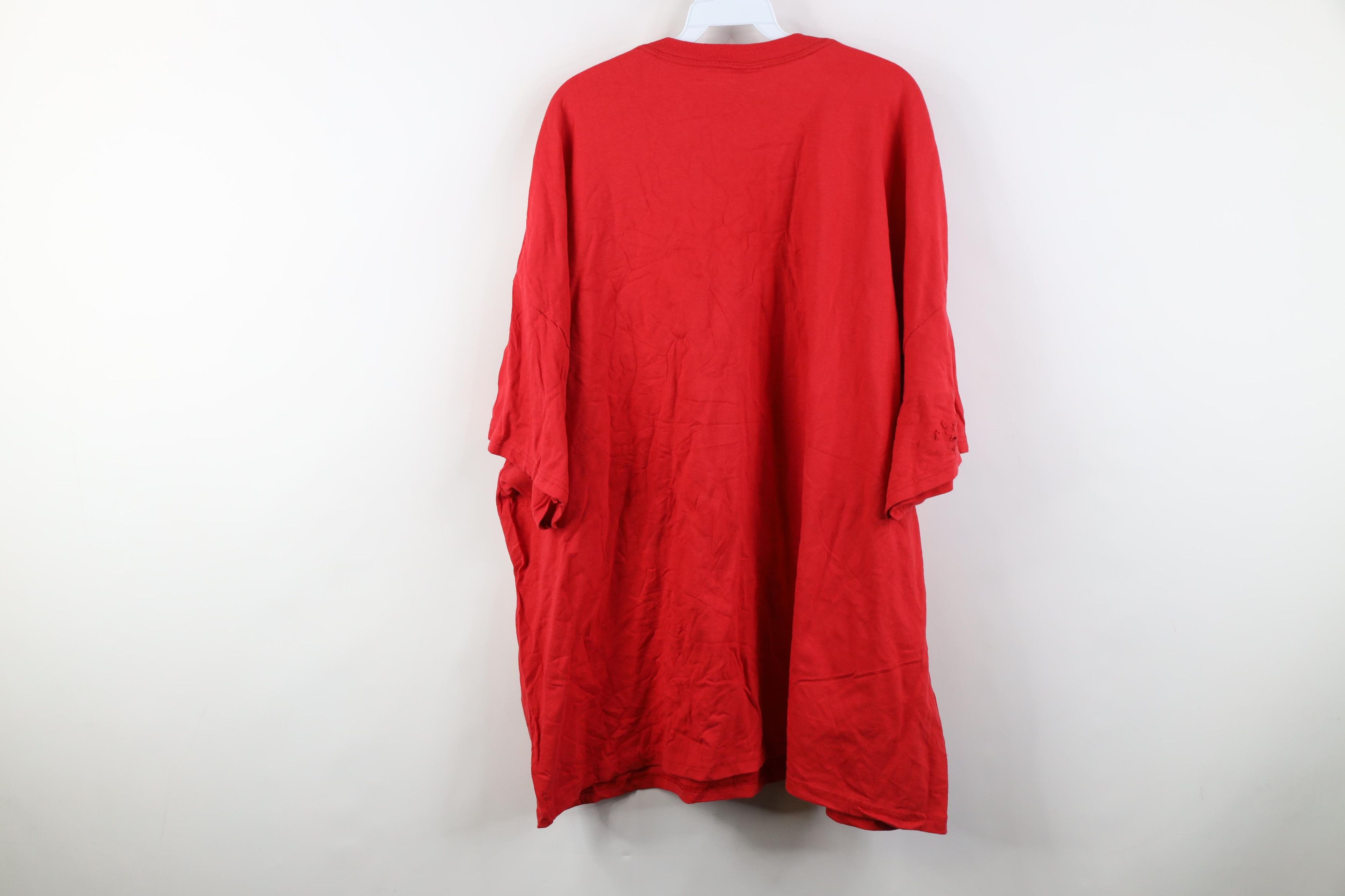 Hanes Vintage 90s Y2K Hanes Blank Cotton Pocket T-Shirt Red Size US XXL / EU 58 / 5 - 12 Thumbnail
