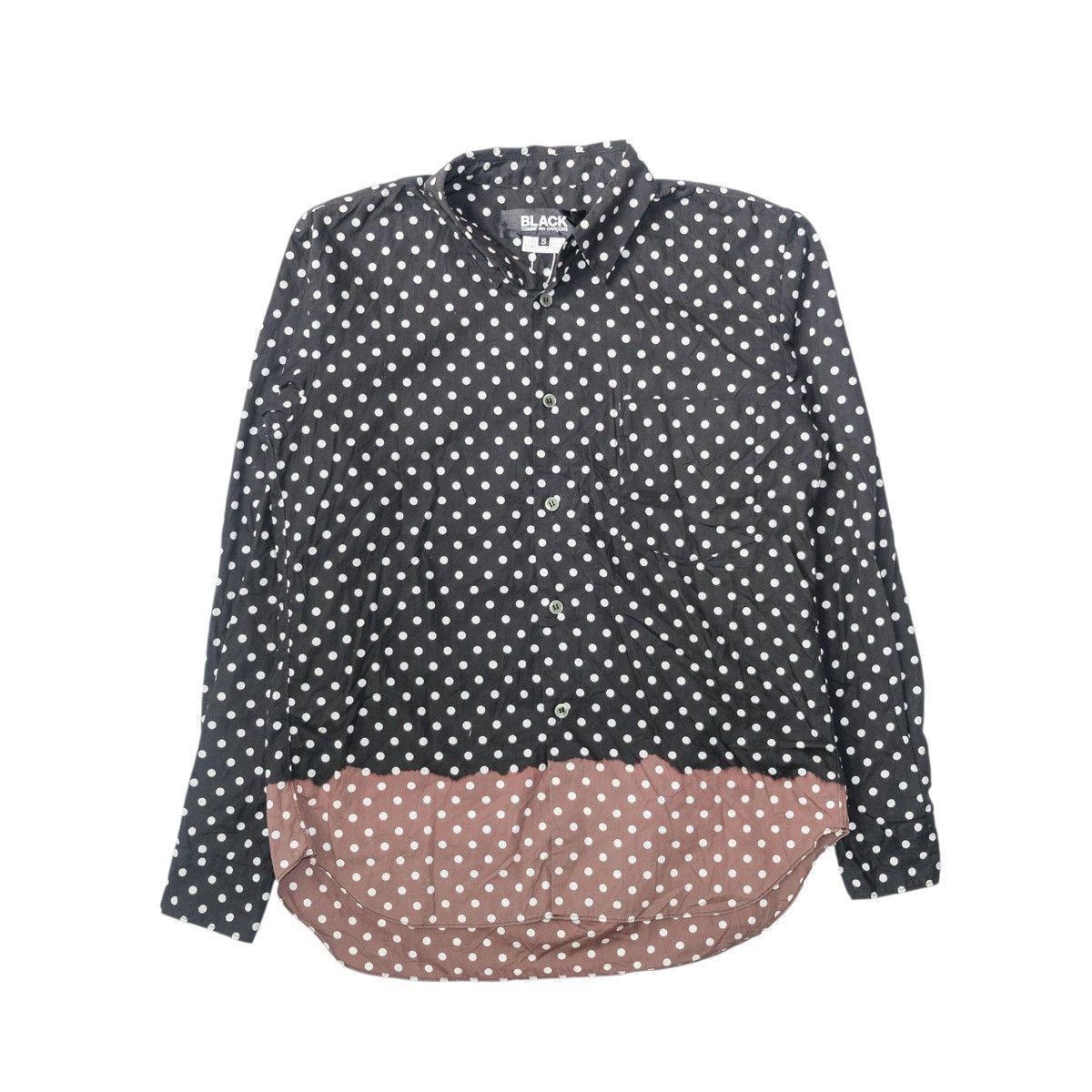 Comme des Garcons Black Black Comme des Garcons dyed hem polka dot shirt Size US S / EU 44-46 / 1 - 1 Thumbnail
