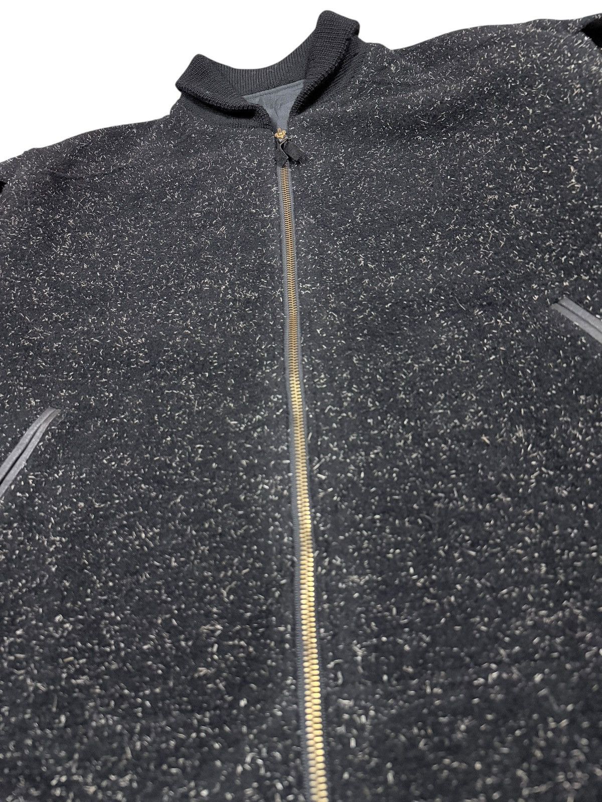 If Six Was Nine Btg🔥80’s Wool Alpaca Bomber Shawl Collar Zipper Jacket Size US L / EU 52-54 / 3 - 12 Thumbnail