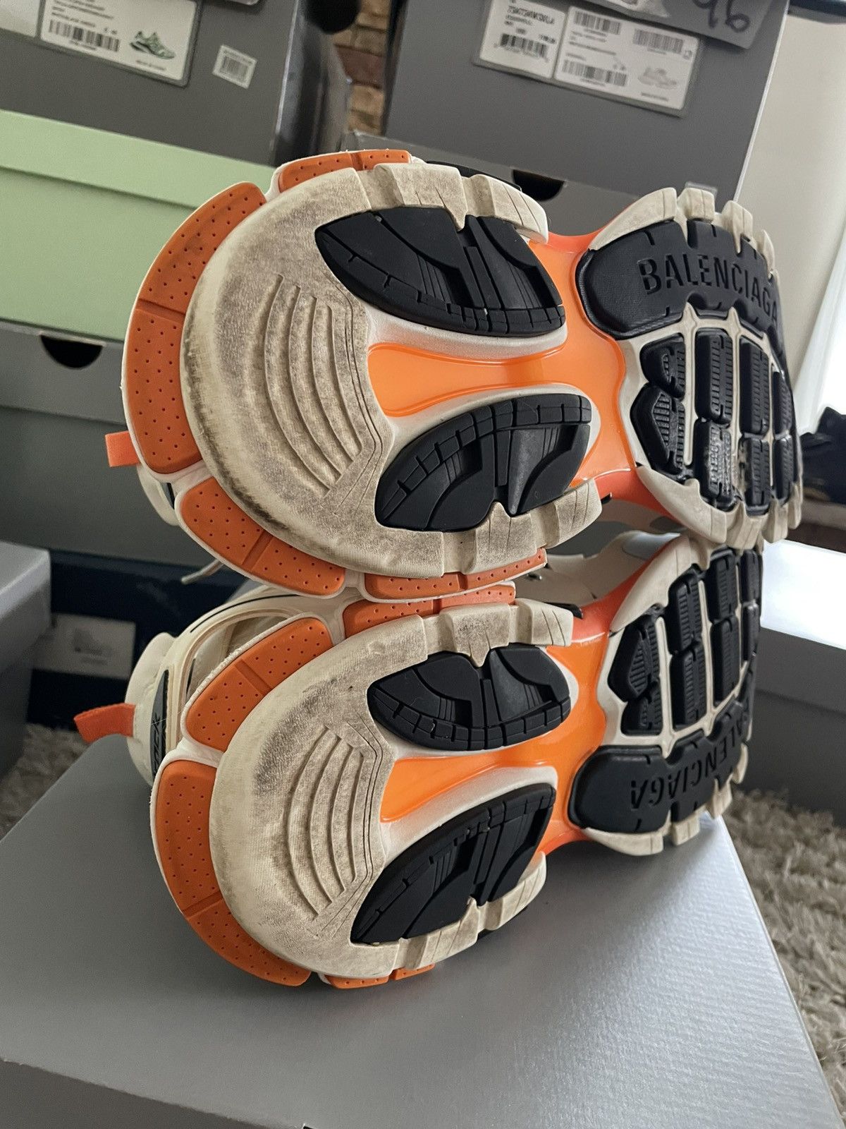 Balenciaga Balenciaga Track Runner White/Orange Size US 13 / EU 46 - 8 Thumbnail
