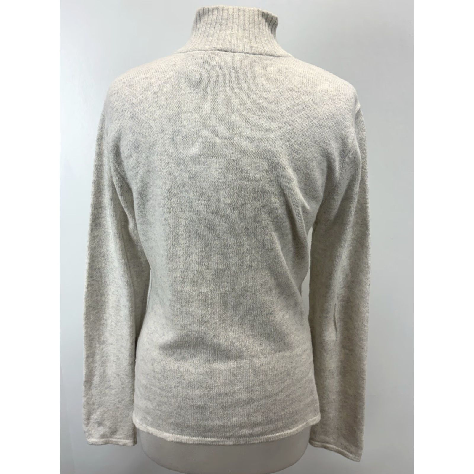 Harley Davidson VINTAGE Harley-Davidson Sweater Women's XL Gray 1/4 Zip Mock Neck Pullover Knit Sweatshirt Size XL / US 12-14 / IT 48-50 - 3 Thumbnail