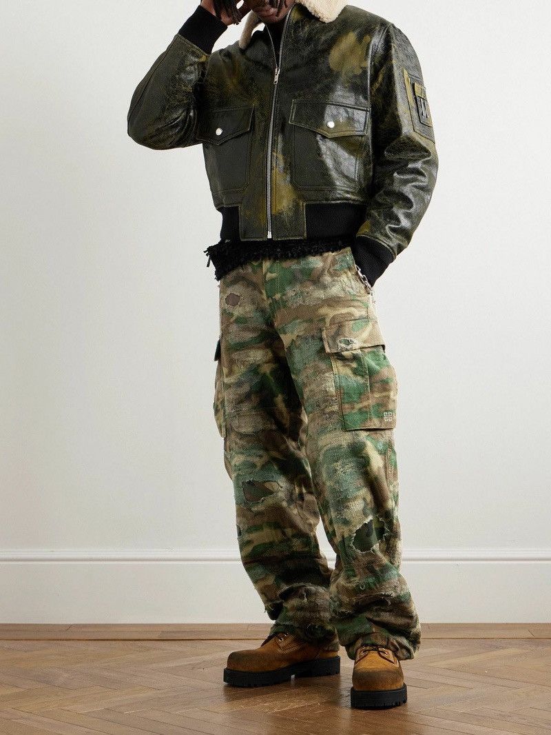 Givenchy Straight-Leg Distressed Cotton Cargo Trousers Size US 32 / EU 48 - 1 Thumbnail
