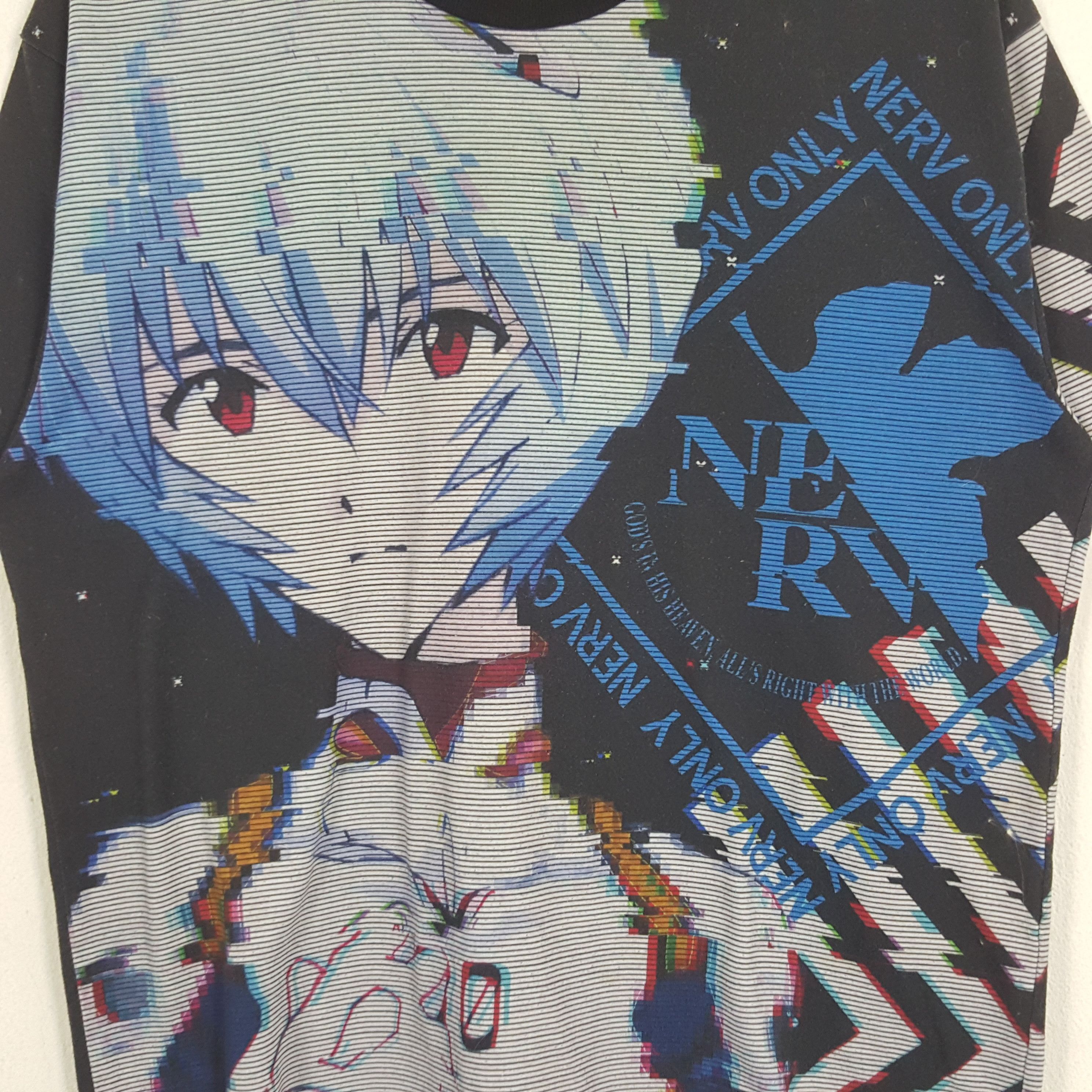 Japanese Brand × Vintage Vintage Evangelion Nerv Tokyo-3 Anime Glitch Design Tshirt Size US L / EU 52-54 / 3 - 4 Thumbnail
