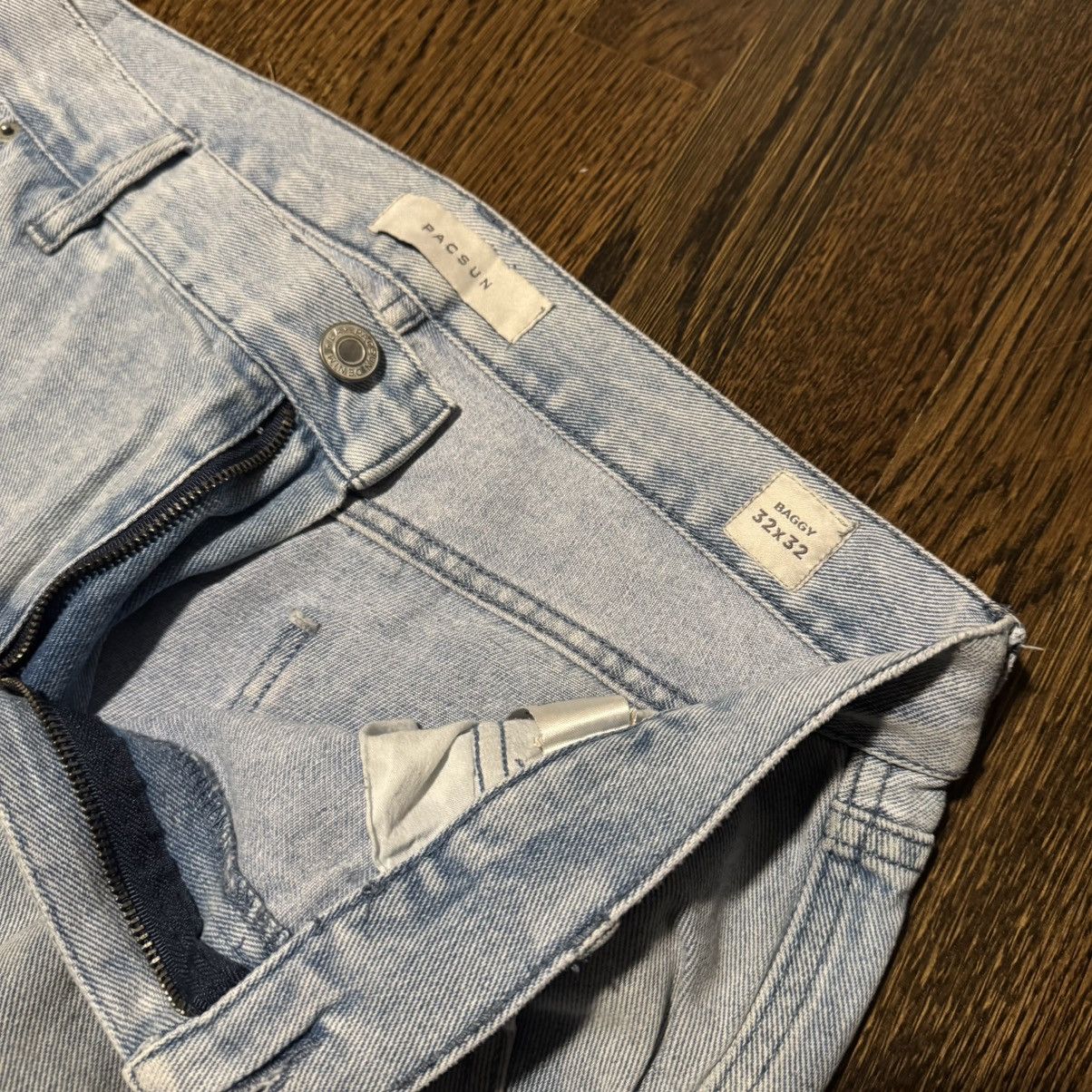 Pacsun Blue Baggy Pacsun Cargo Denim Size US 32 / EU 48 - 5 Thumbnail