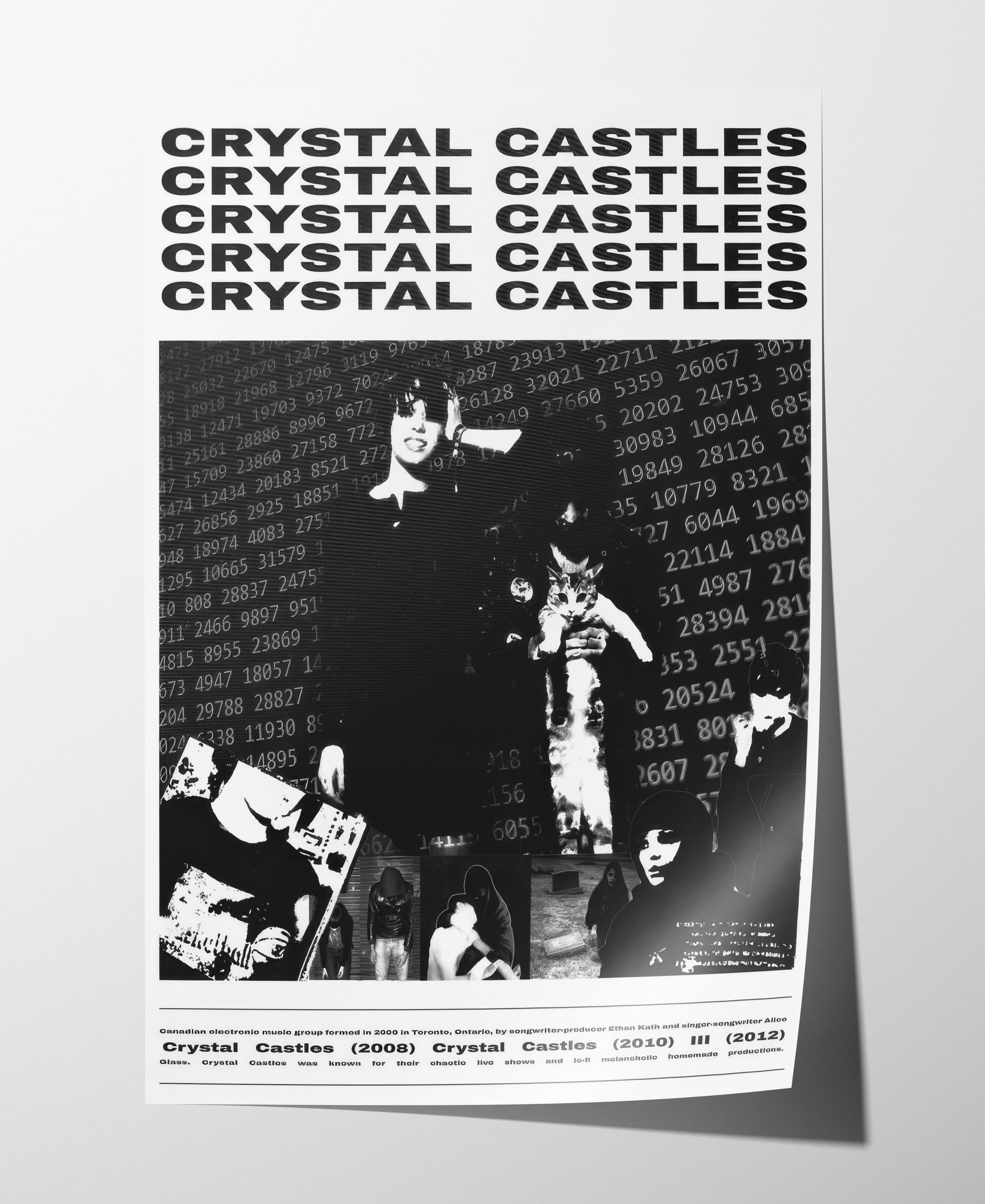 Band Tees Crystal Castles Poster Print Tee Vintage Music Band Merch Size ONE SIZE - 3 Thumbnail