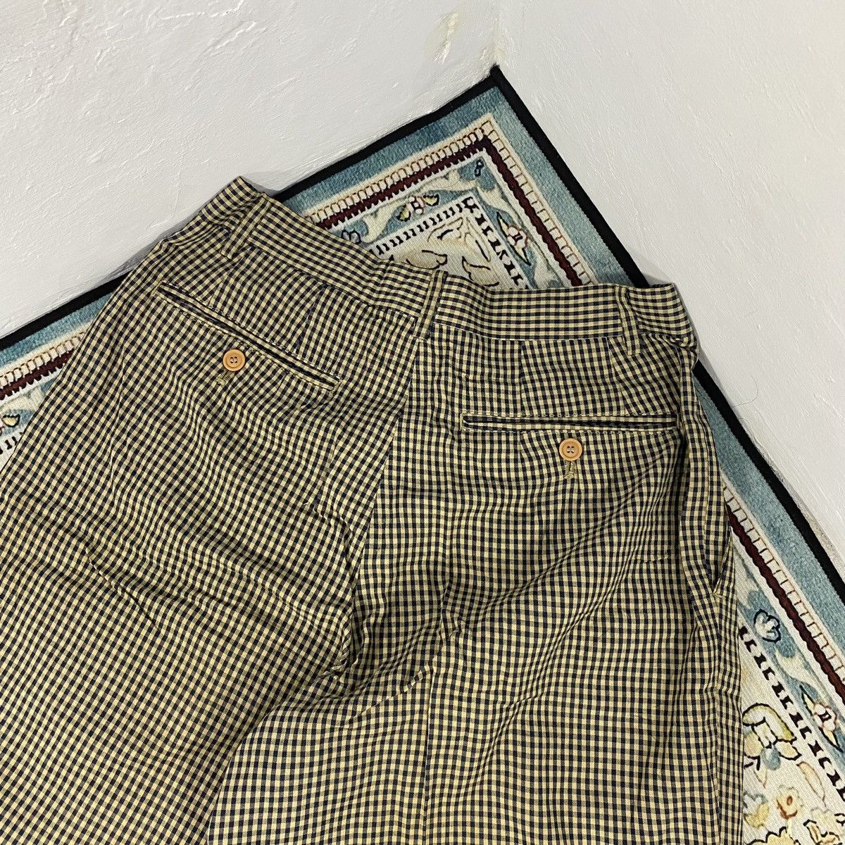 Issey Miyake × Japanese Brand 2000s - Issey Miyake Men Plaid Casual Work Pants Size US 28 / EU 44 - 8 Thumbnail