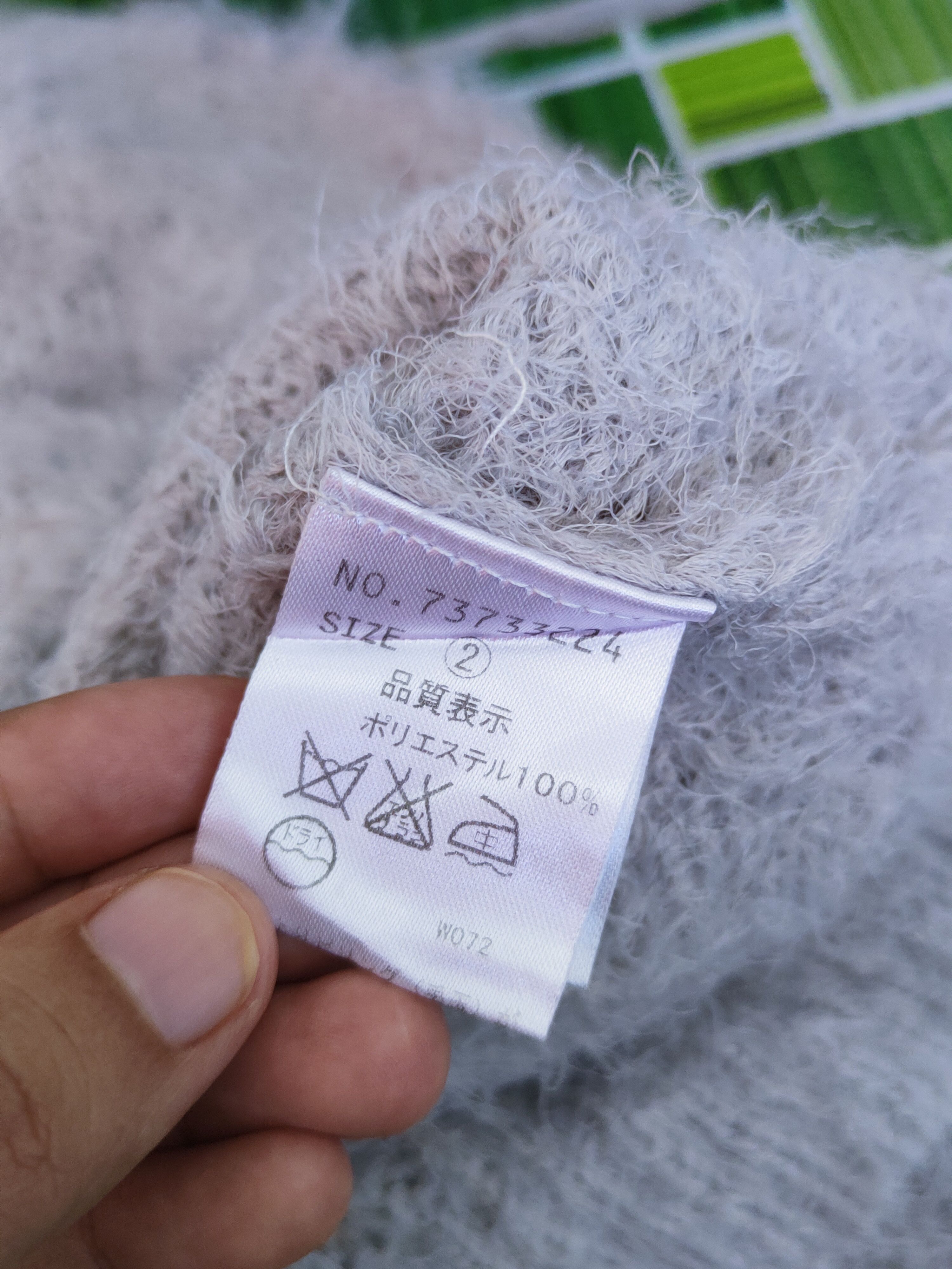 Aran Isles Knitwear × Japanese Brand × Vintage Caca Deal Light Gray Shag Shaggy Fur Mohair Knitwear #S1919 Size S / US 4 / IT 40 - 11 Thumbnail