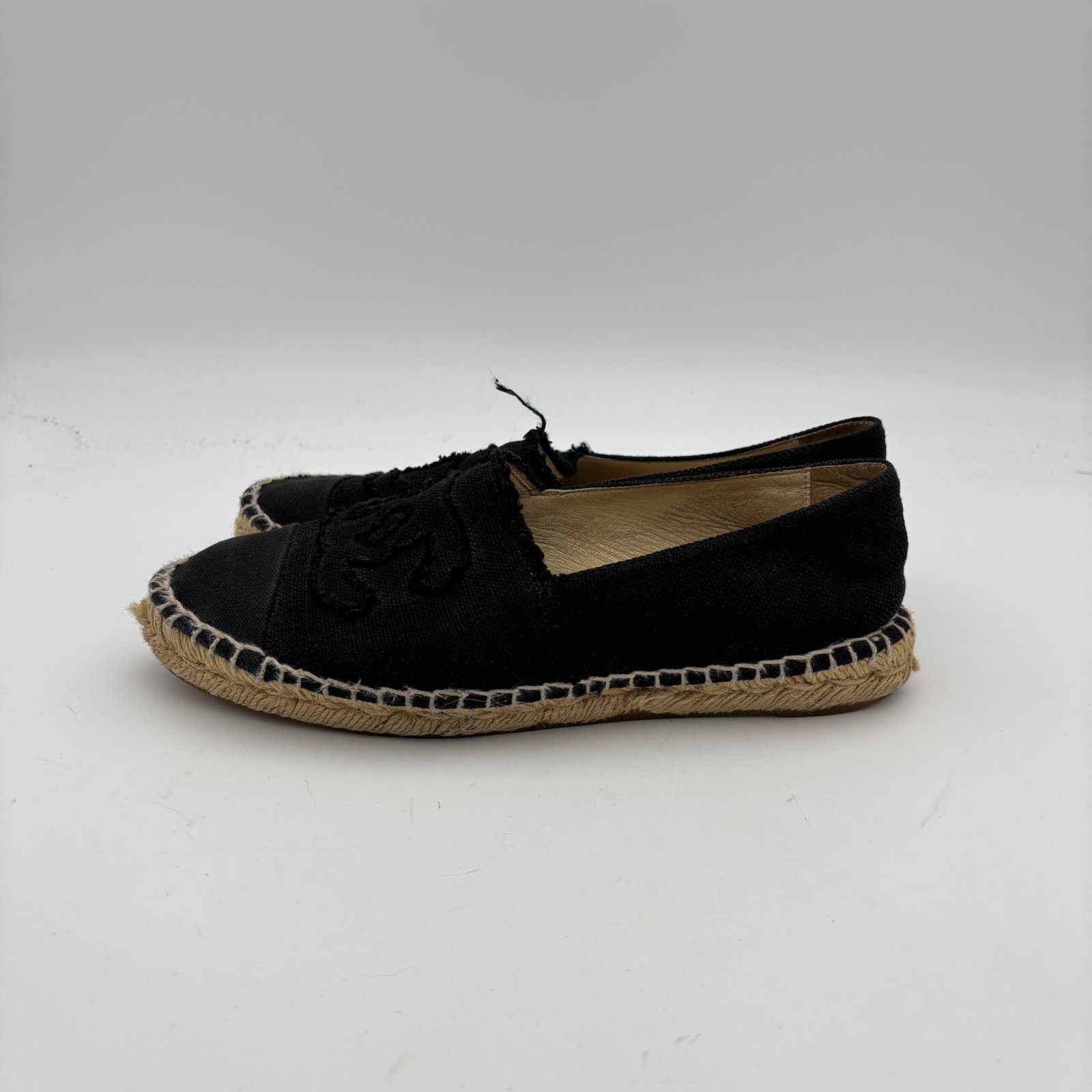 Chanel Chanel CC Logo Canvas Black Cap Toe Espadrilles Women's 40 Size US 10 / IT 40 - 5 Thumbnail