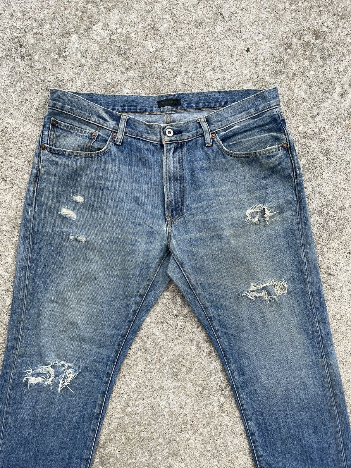 Japanese Brand × Jean × Uniqlo 🔥 Uniqlo Rusty Distressed Denim W30🔥 Size US 30 / EU 46 - 3 Thumbnail