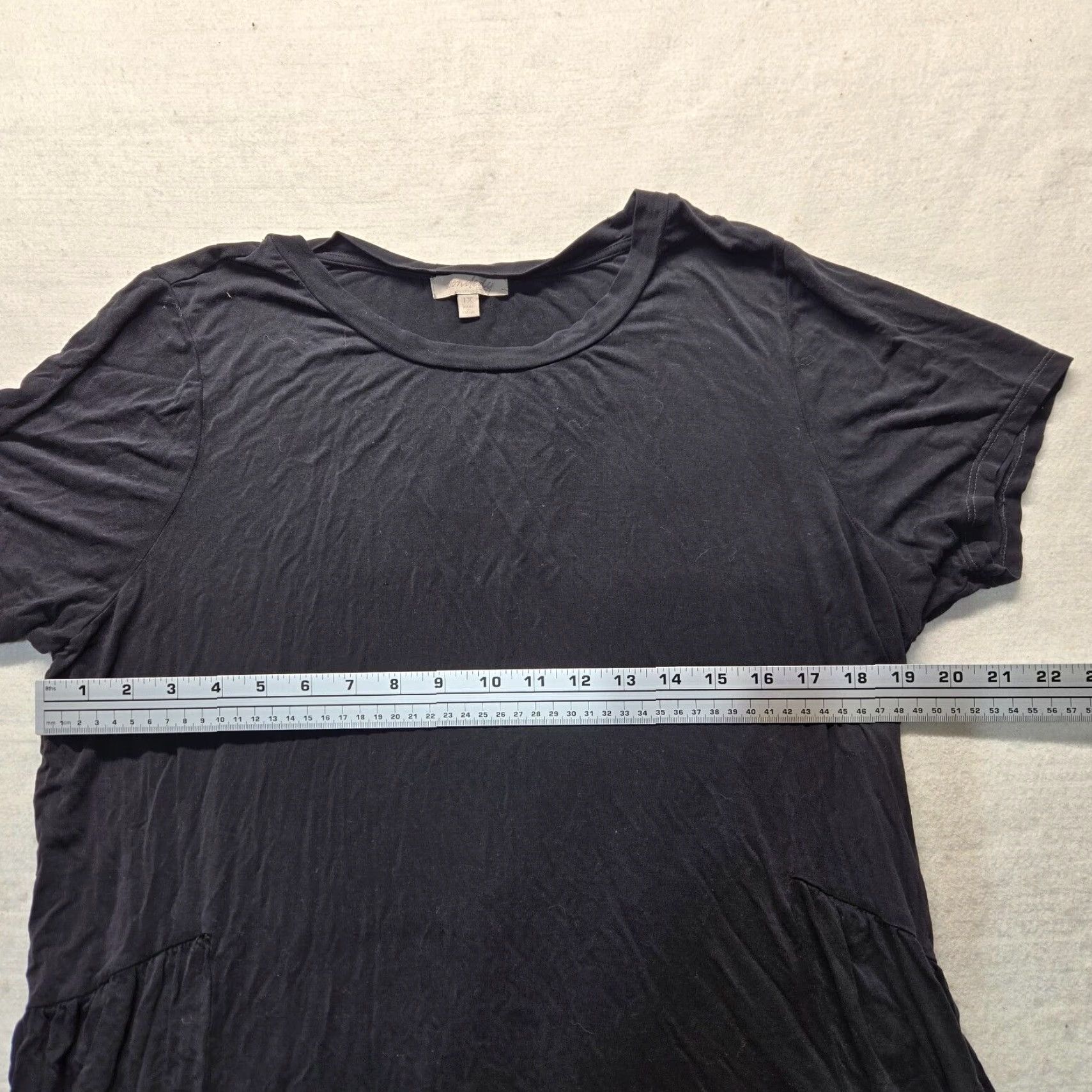 Vintage VINTAGE Wonderly Black Tunic Shirt Women 1X Blouse Short Sleeve Pullover Casual Top Women’s Plus Size Size XL / US 12-14 / IT 48-50 - 3 Thumbnail