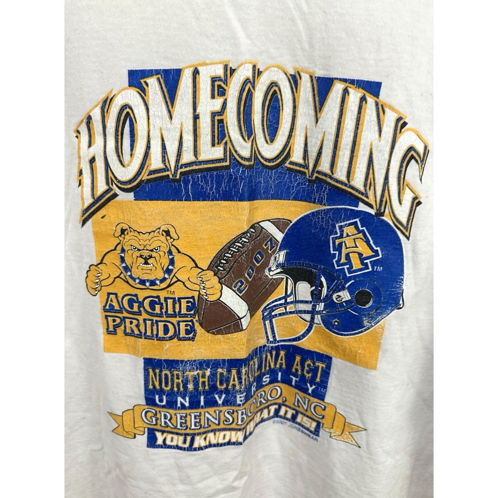 Port & Company VTG A&T Homecoming Aggies Pride Down Do Your Dance T-Shirt 3XL Mens Cream Black History Port & Company Size US XXL / EU 58 / 5 - 3 Thumbnail