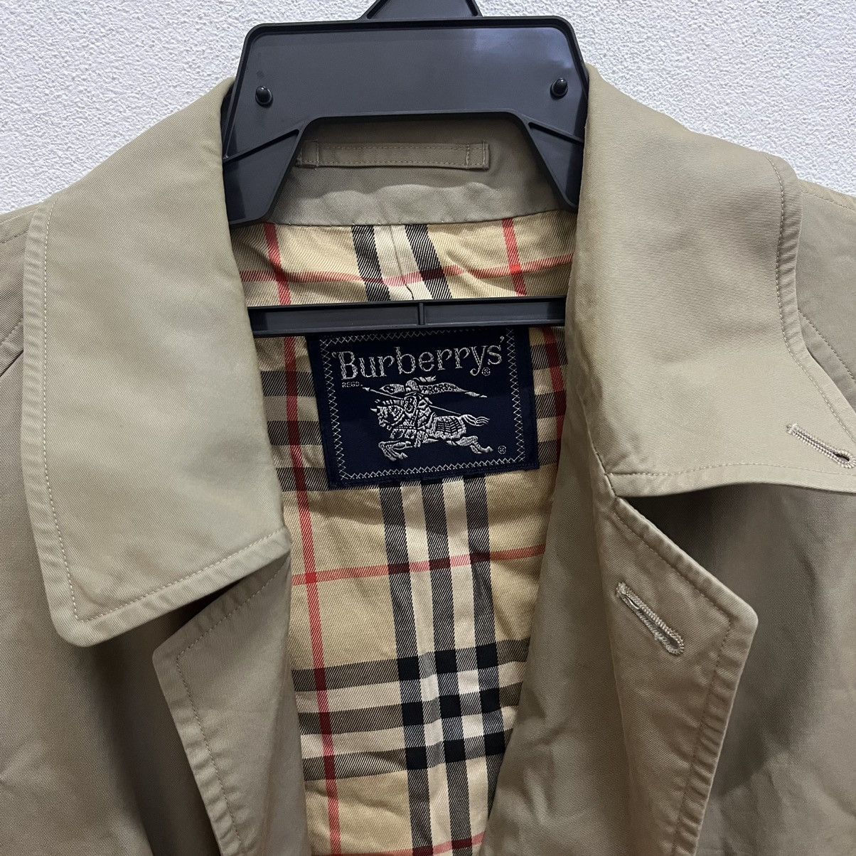 Burberry Rare Distressed Vintage Burberrys Nova Check Trench Jacket Size US L / EU 52-54 / 3 - 5 Thumbnail