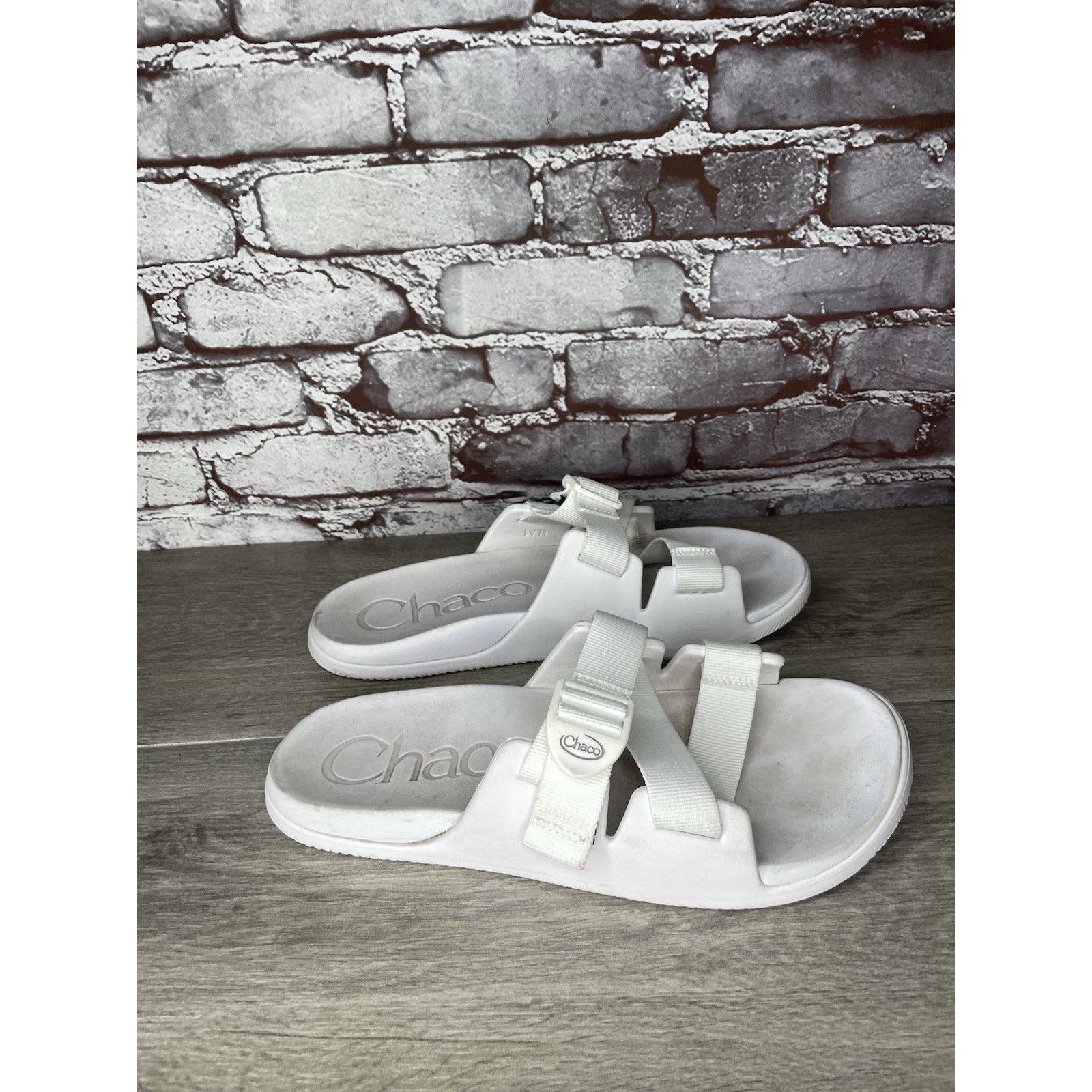 Chaco Chaco Chillo White Textile Synthetic Straps Slides Sandals W Size US 11 / IT 41 - 13 Thumbnail