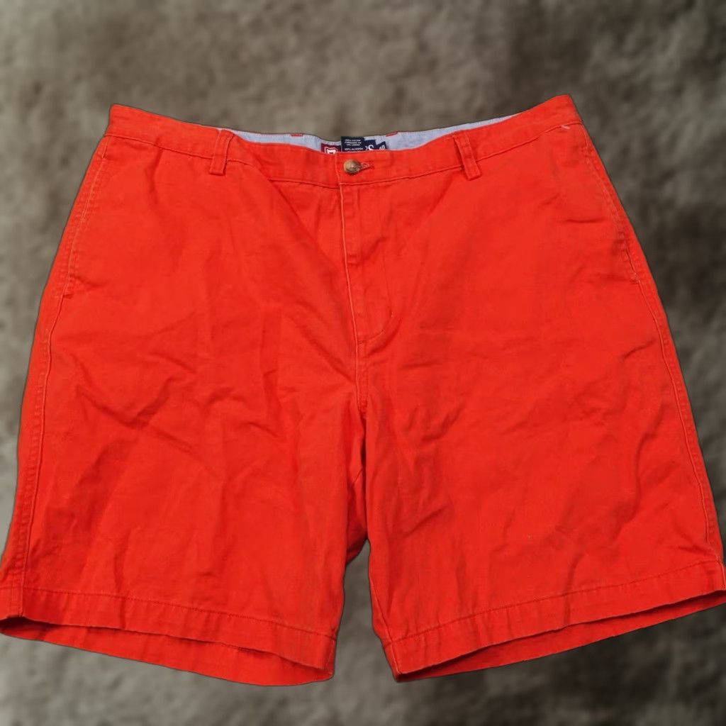 Chaps Chaps Shorts Mens 40 Orange Chino Cotton Casual Flat Front 8 Inseam Size US 40 / EU 56 - 1 Thumbnail