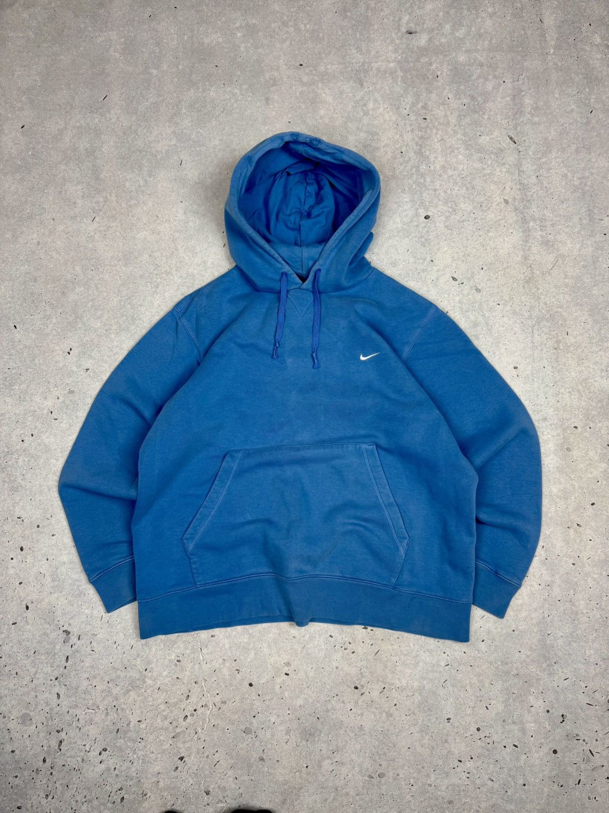 Nike Vintage Nike Small Swoosh Baby Blue Hoodie Y2K Size US L / EU 52-54 / 3 - 1 Thumbnail