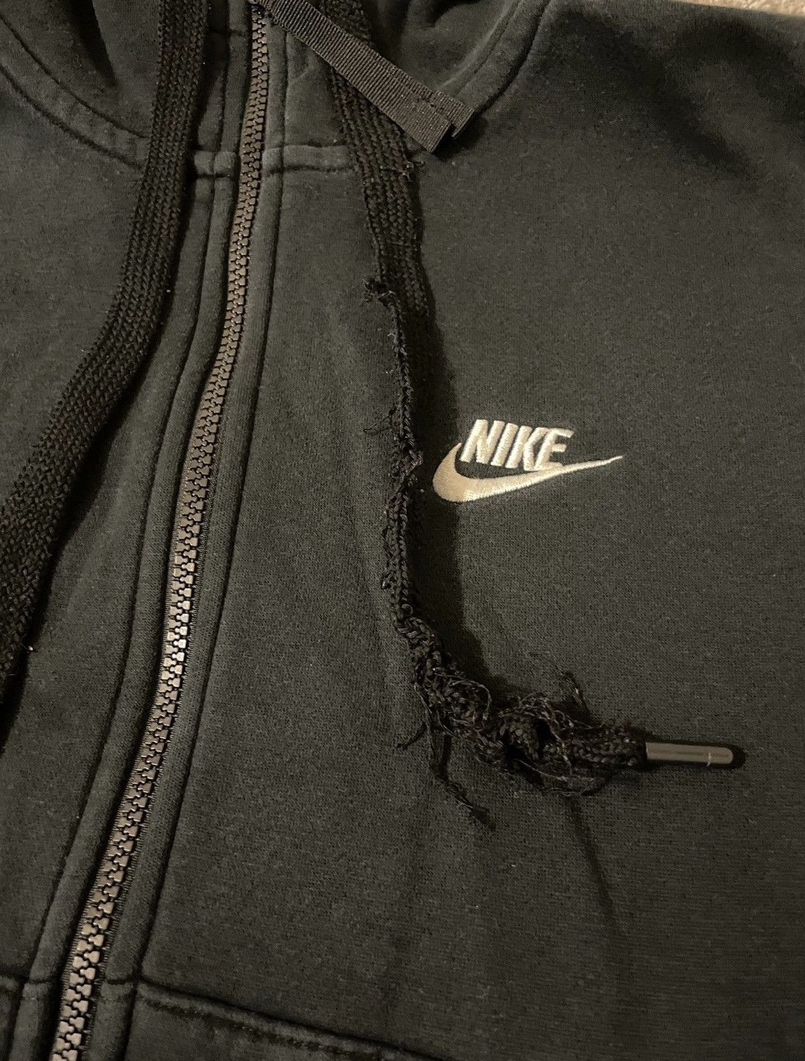 Adidas × Nike Nike Air Sportswear Zip up Hoodie Fleece Black/White Medium Size US M / EU 48-50 / 2 - 3 Thumbnail