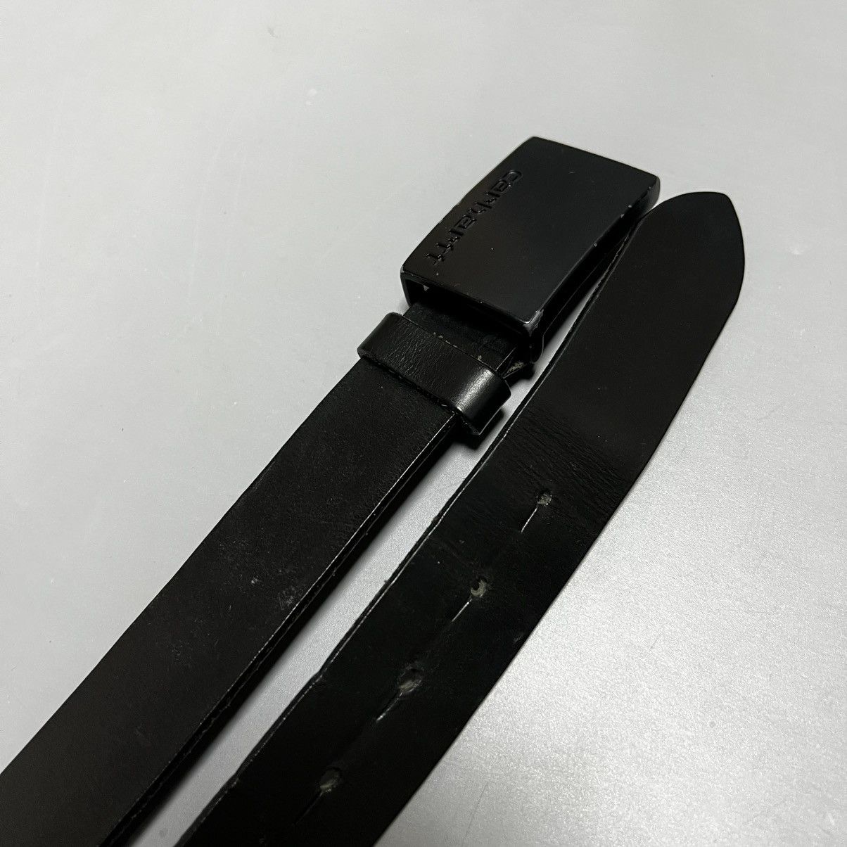 Carhartt Carhartt Leather Belt Vintage Black Size ONE SIZE - 13 Thumbnail