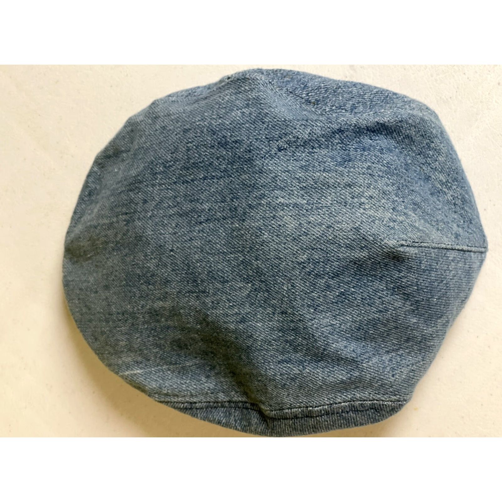Vintage VINTAGE Denim Panel Hat Cap Hippie Baker Boy Floppy Newsboy Cap Made In USA Men M Blue Size ONE SIZE - 4 Thumbnail