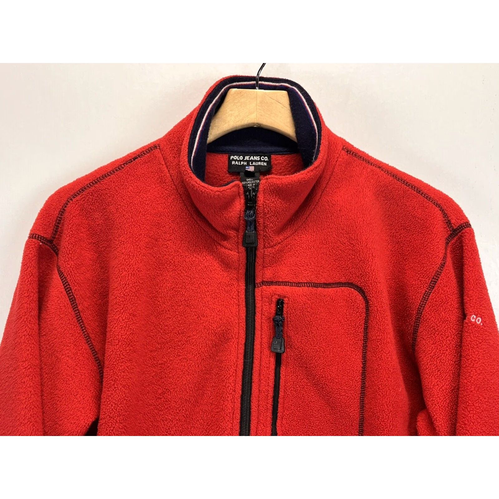 Polo Ralph Lauren Vintage Polo Jeans Co. Ralph Lauren Fleece Jacket Sz XL GUC Full Zip Red 90’s Size US XL / EU 56 / 4 - 3 Thumbnail
