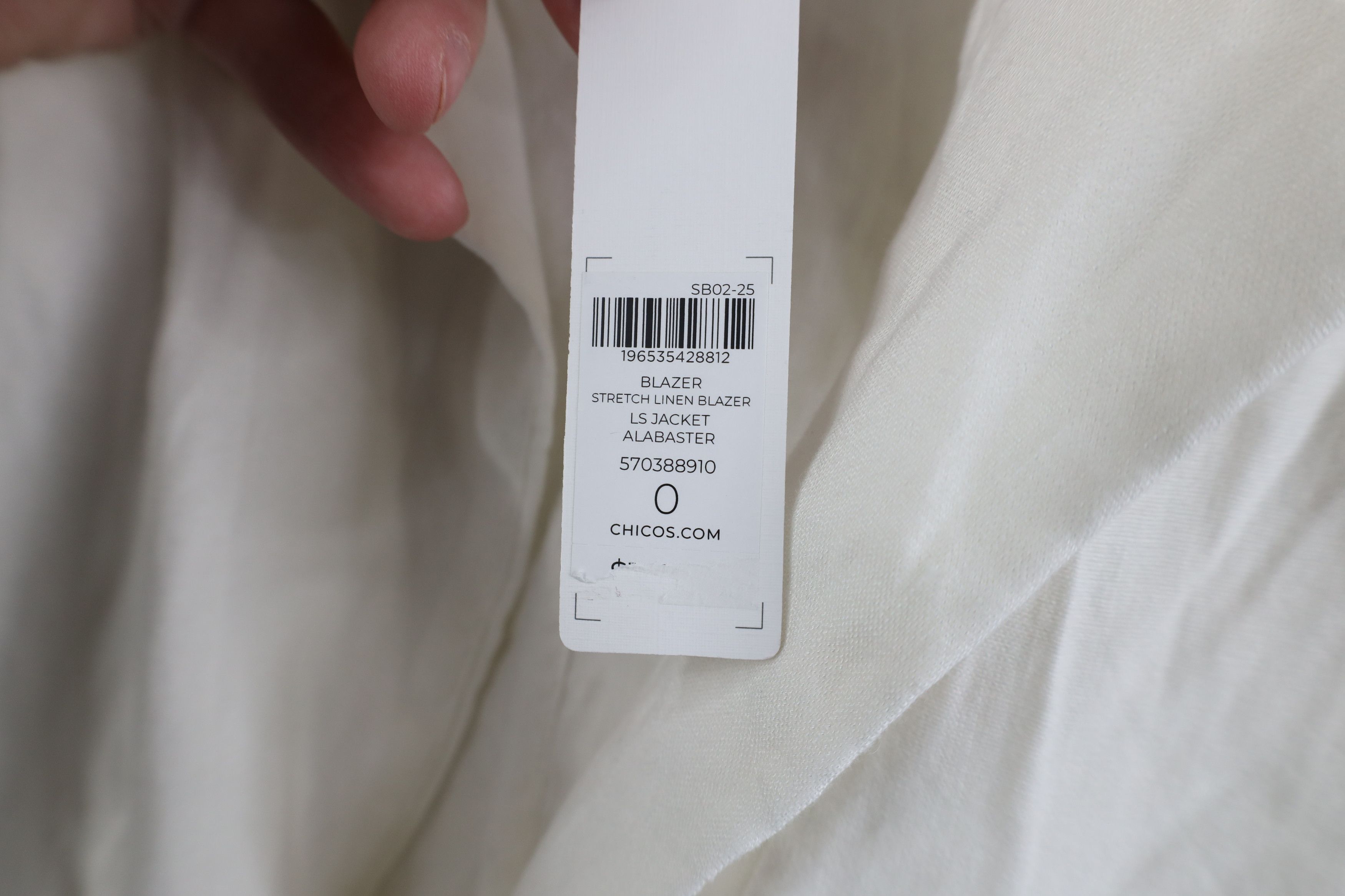 Chicos New Chicos One Button Stretch Linen Blazer Jacket Coat White Size S / US 4 / IT 40 - 9 Thumbnail