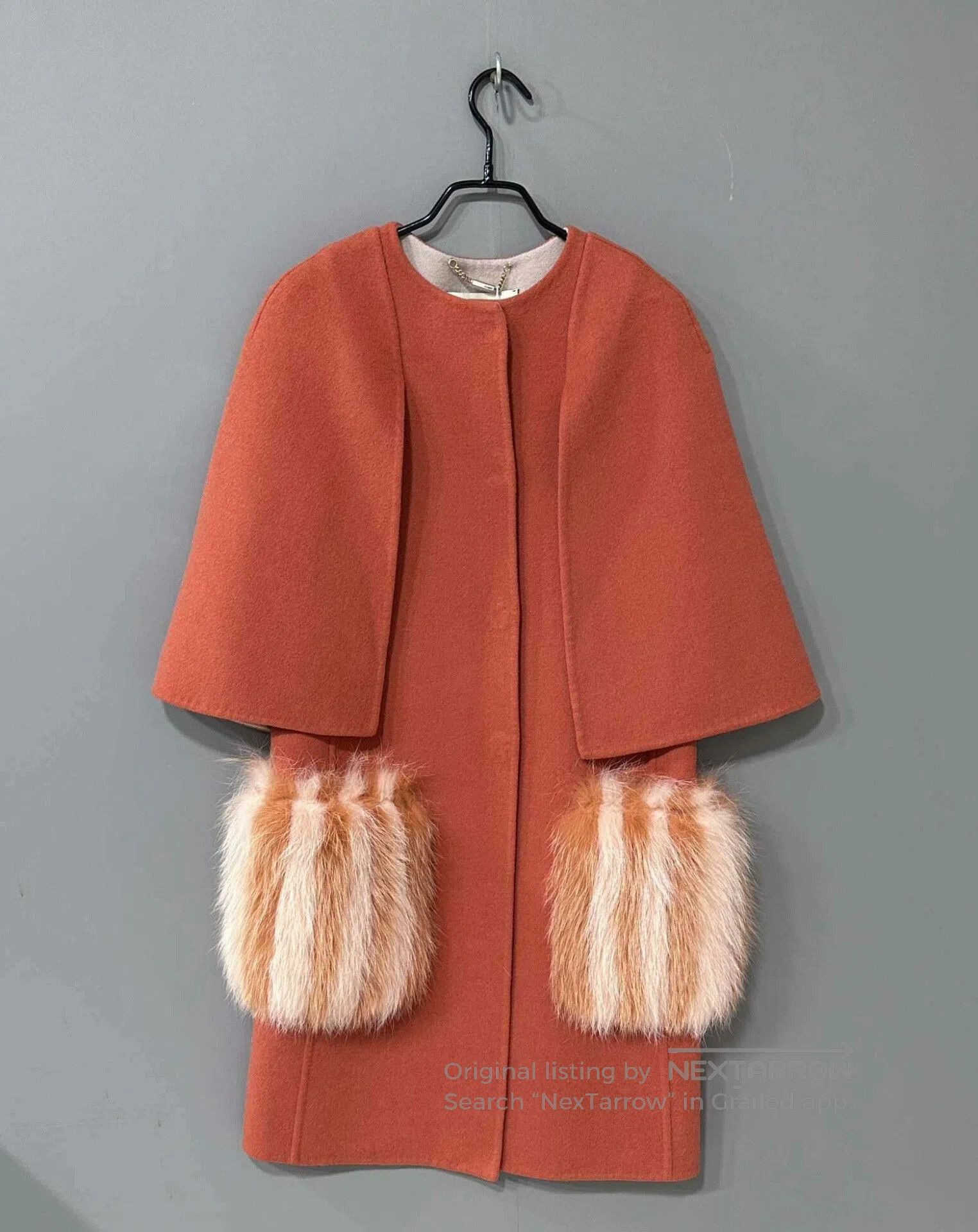 Fendi fendi long cape coat with fur pockets. Size US S / EU 44-46 / 1 - 2 Thumbnail