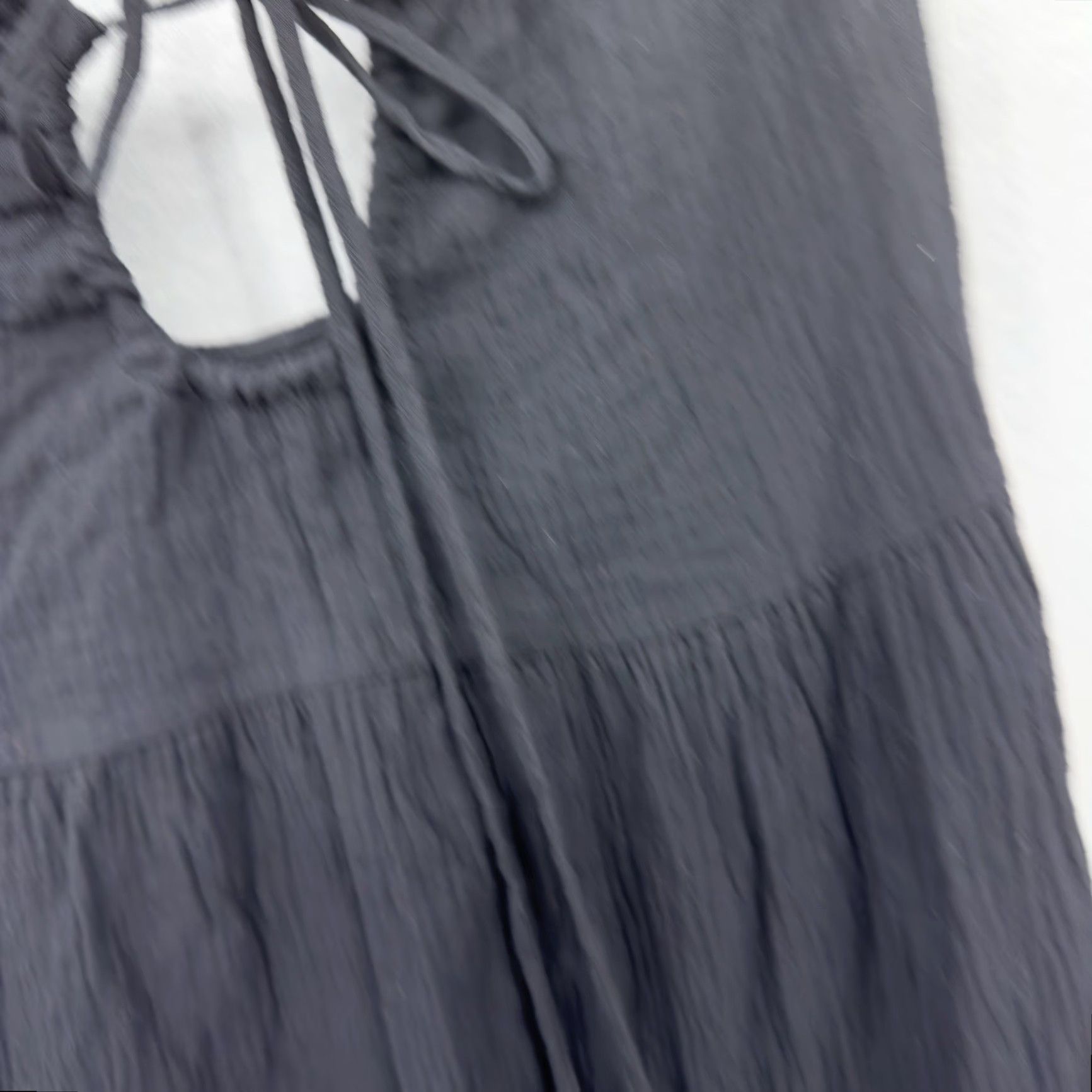 Vintage Charlie Holiday Dress Womens 4 Maxi Sundress Bohemian Black Layered Tiered Priscilla Size S / US 4 / IT 40 - 6 Thumbnail