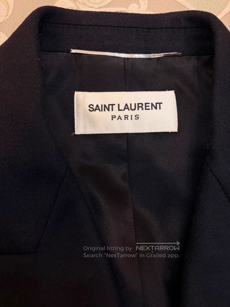 Saint Laurent Paris Saint Laurent Paris Black Wool Coat Size US M / EU 48-50 / 2 - 3 Thumbnail