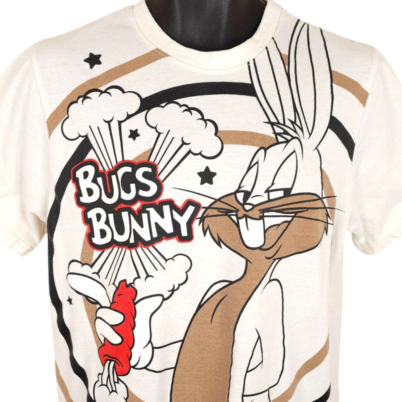 Southpole Southpole Bugs Bunny T Shirt Mens White 2000s Cartoon Looney Tunes Whats Up Doc Crew Neck Short Sleeve Graphic Print Size M Mens Size US M / EU 48-50 / 2 - 2 Thumbnail