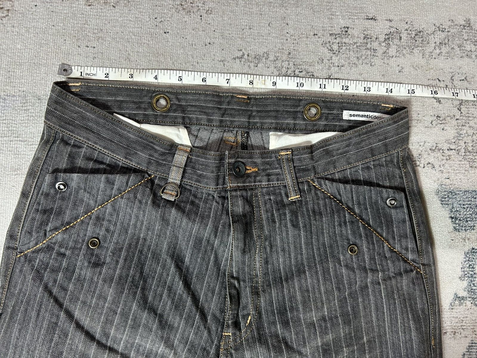 Le Grande Bleu (L.G.B.) × PPFM × semanticdesign 2000s Semantic Design Hickory Denim Boot Cut Size US 30 / EU 46 - 8 Thumbnail