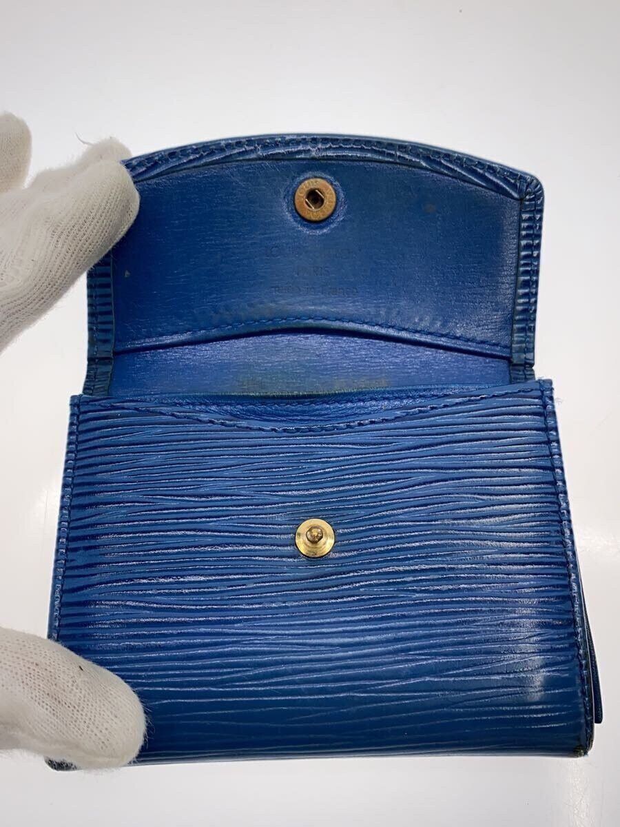Louis Vuitton Louis Vuitton Epi Porto Monnaie Simple Leather Blue Size ONE SIZE - 4 Thumbnail