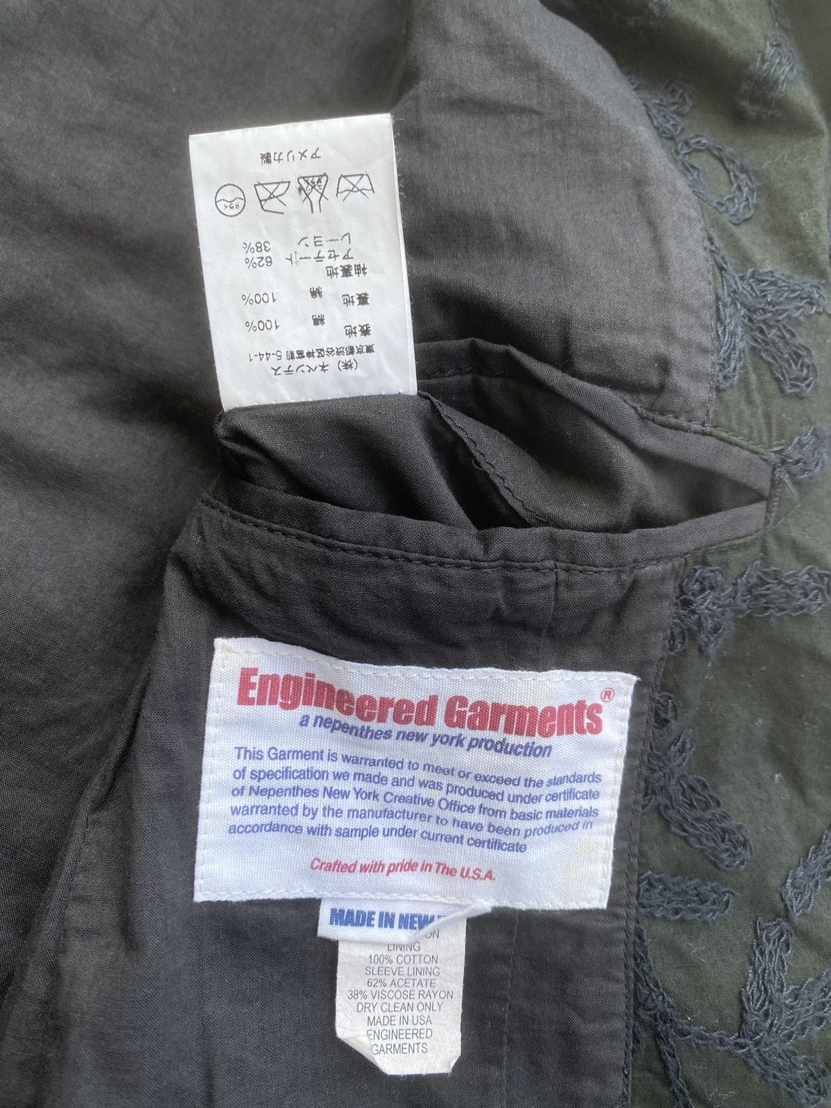 Engineered Garments Engineered Garments Chain Stitch Florals Embroidery Jacket Size XS / US 0-2 / IT 36-38 - 22 Thumbnail