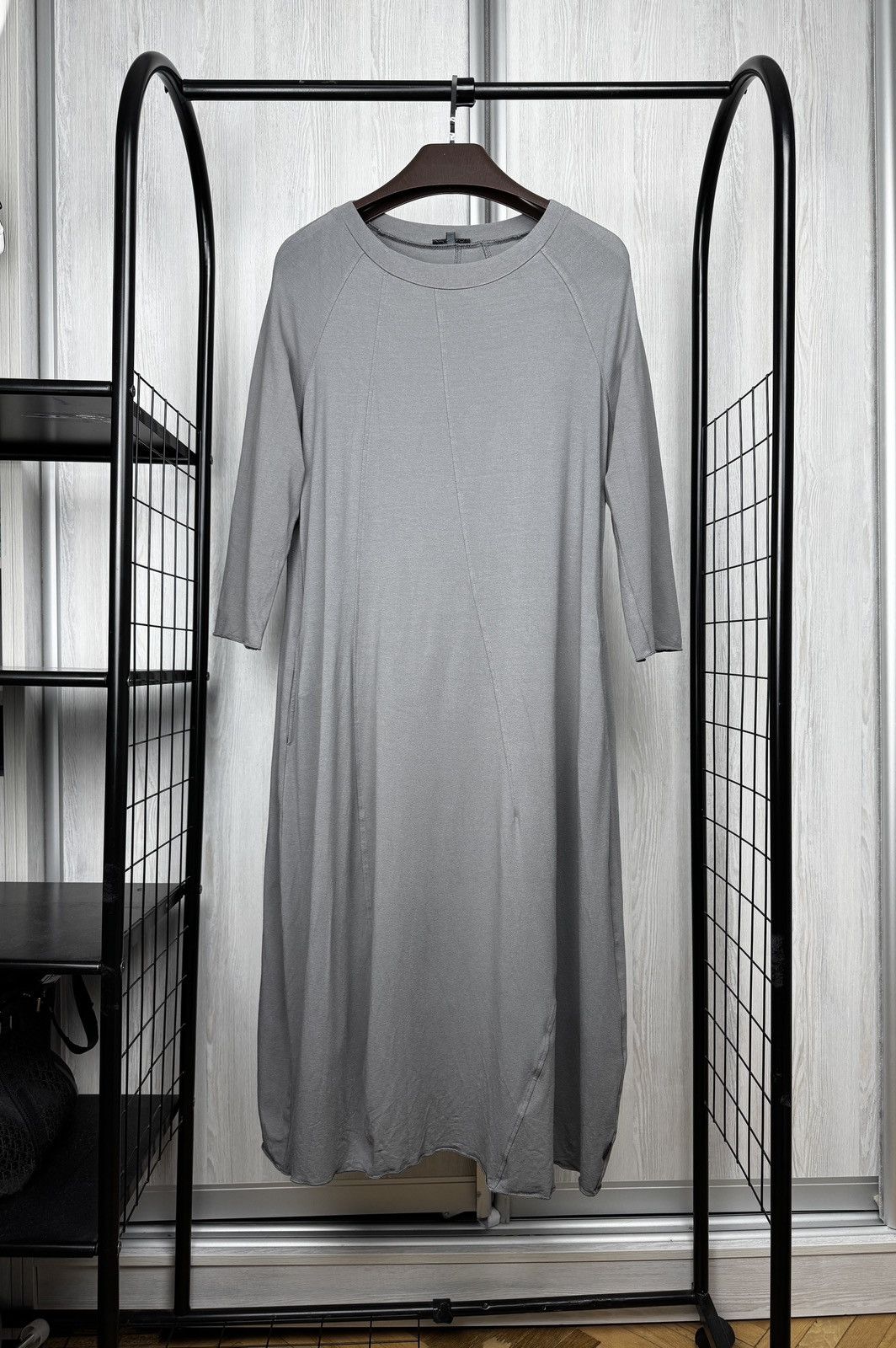 OSKA OSKA Grey Viscose Comfort Fit midi dress avant garde sz 3 Size L / US 10 / IT 46 - 1 Thumbnail