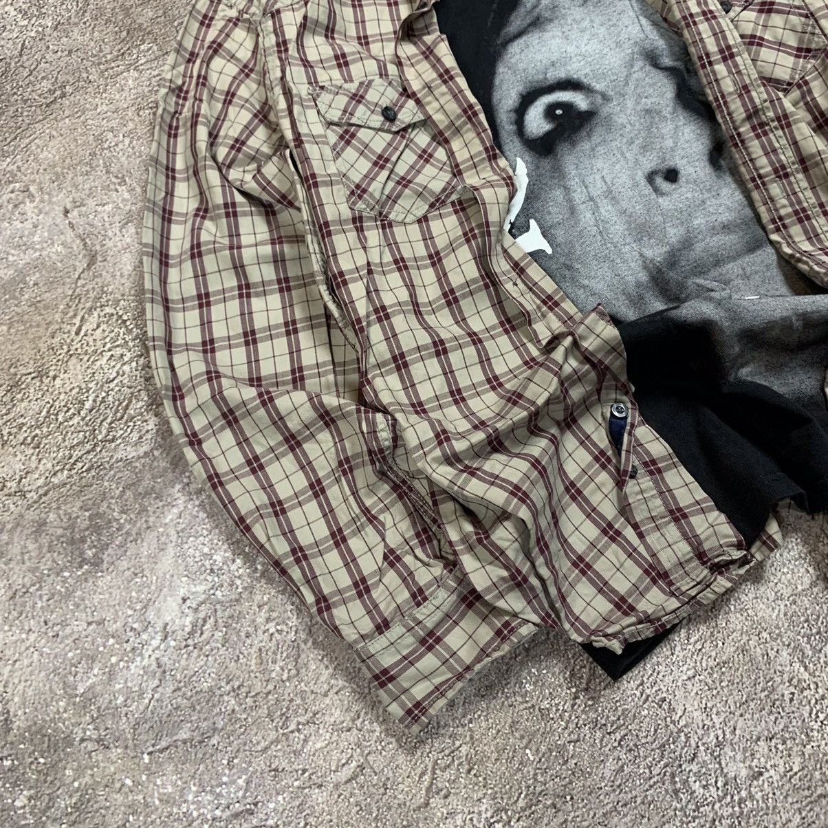 Vintage Vintage 90s Plaid Shirt Graphic Tee Grunge Streetwear Boxy L Size US L / EU 52-54 / 3 - 2 Thumbnail