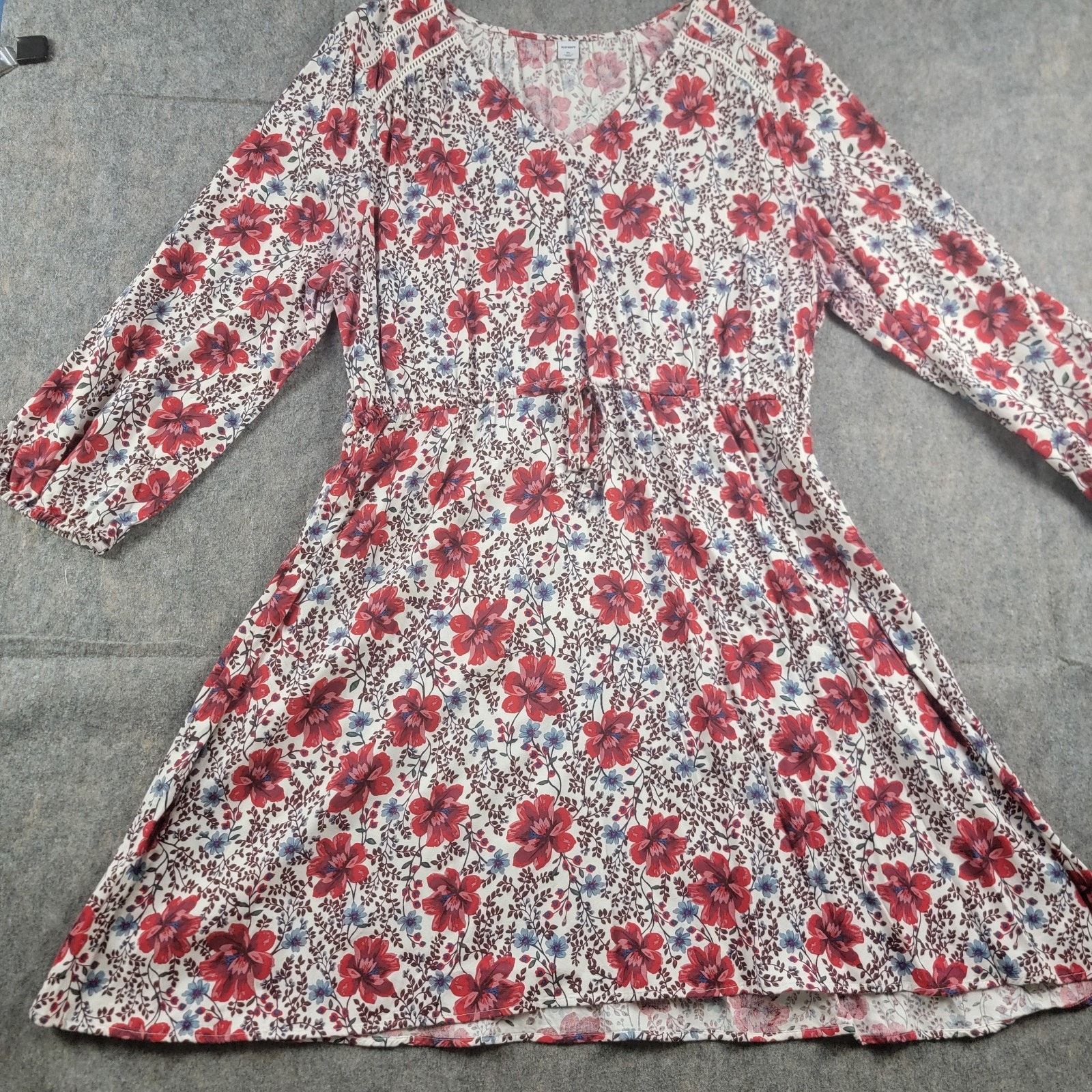 Old Navy Old Navy Waist-Defined Floral V-Neck Dress Long Sleeve Size XL / US 12-14 / IT 48-50 - 12 Thumbnail