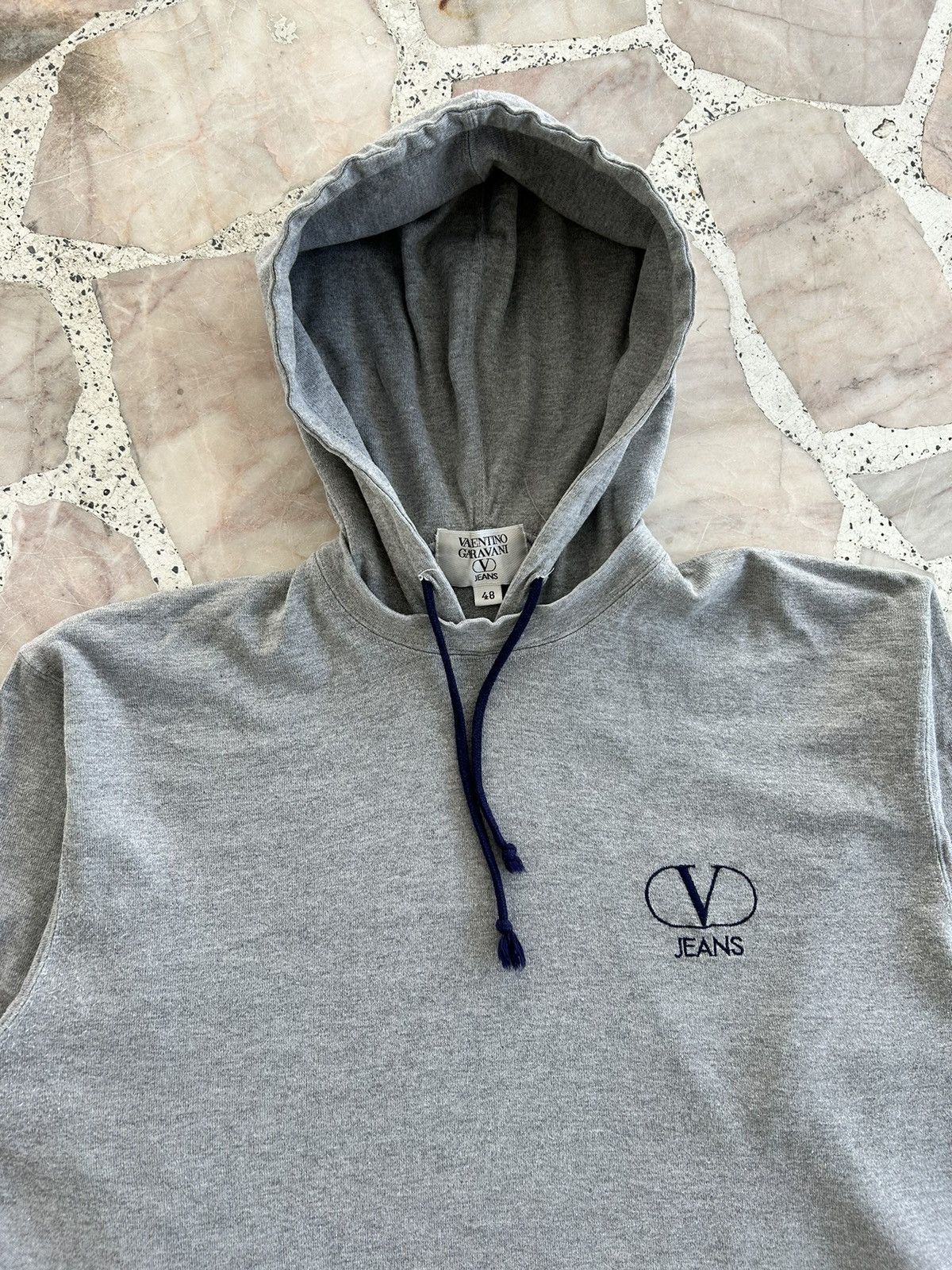 Valentino Valentino Garavani Jeans Hoodie Sweatshirt Gray Size US L / EU 52-54 / 3 - 7 Thumbnail