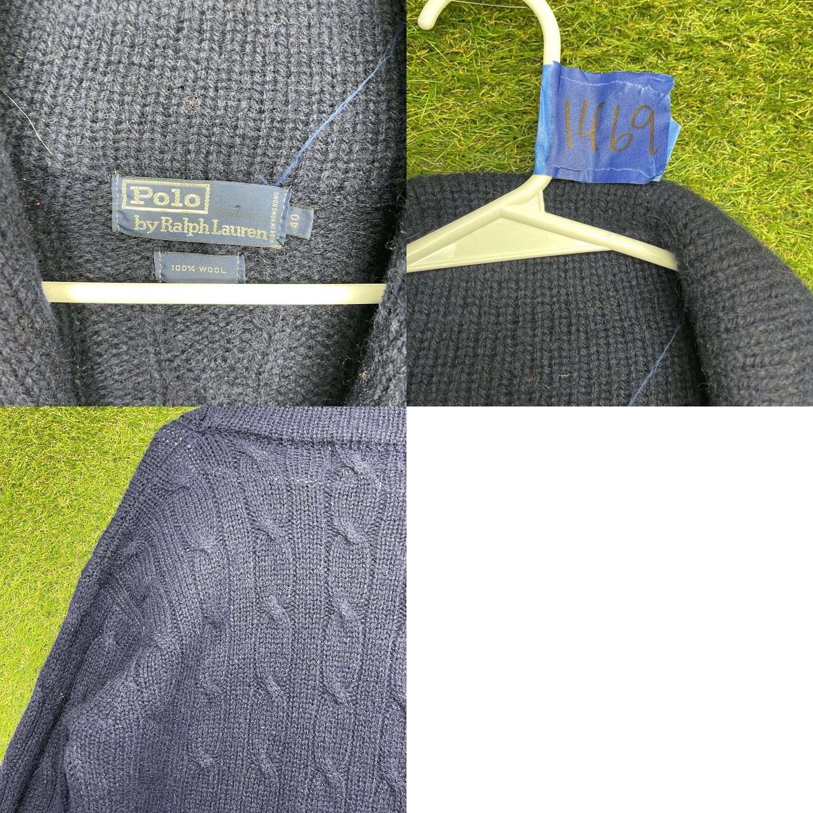 Polo Ralph Lauren VINTAGE Polo Ralph Lauren Cardigan Sweater Mens 40 Wool Cotton Shawl Collar Knit Button Blue Regular Pocketed - Size US L / EU 52-54 / 3 - 8 Thumbnail