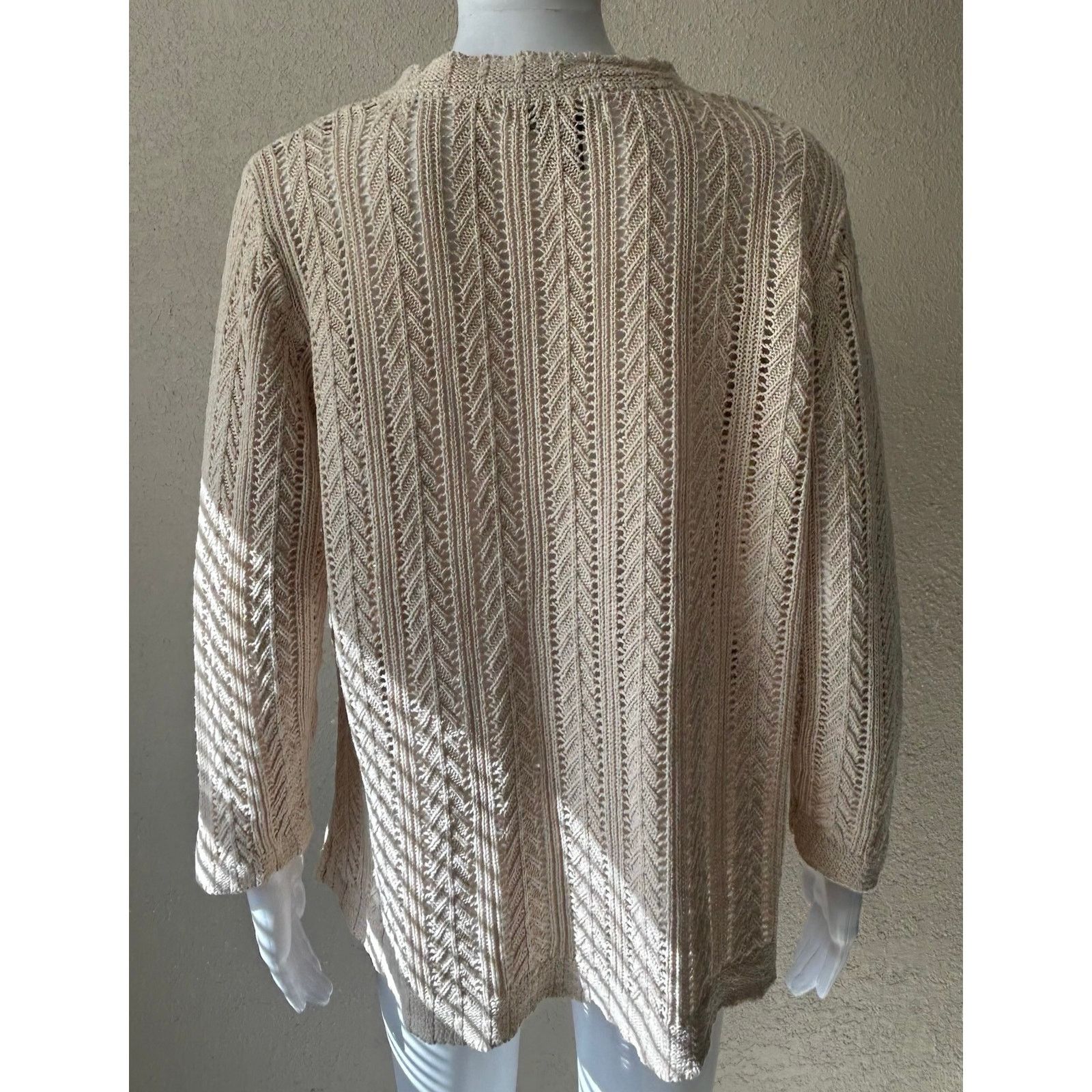 Eddie Bauer Eddie Bauer | Crochet Knit Button Down Cardigan | Large Size L / US 10 / IT 46 - 2 Thumbnail