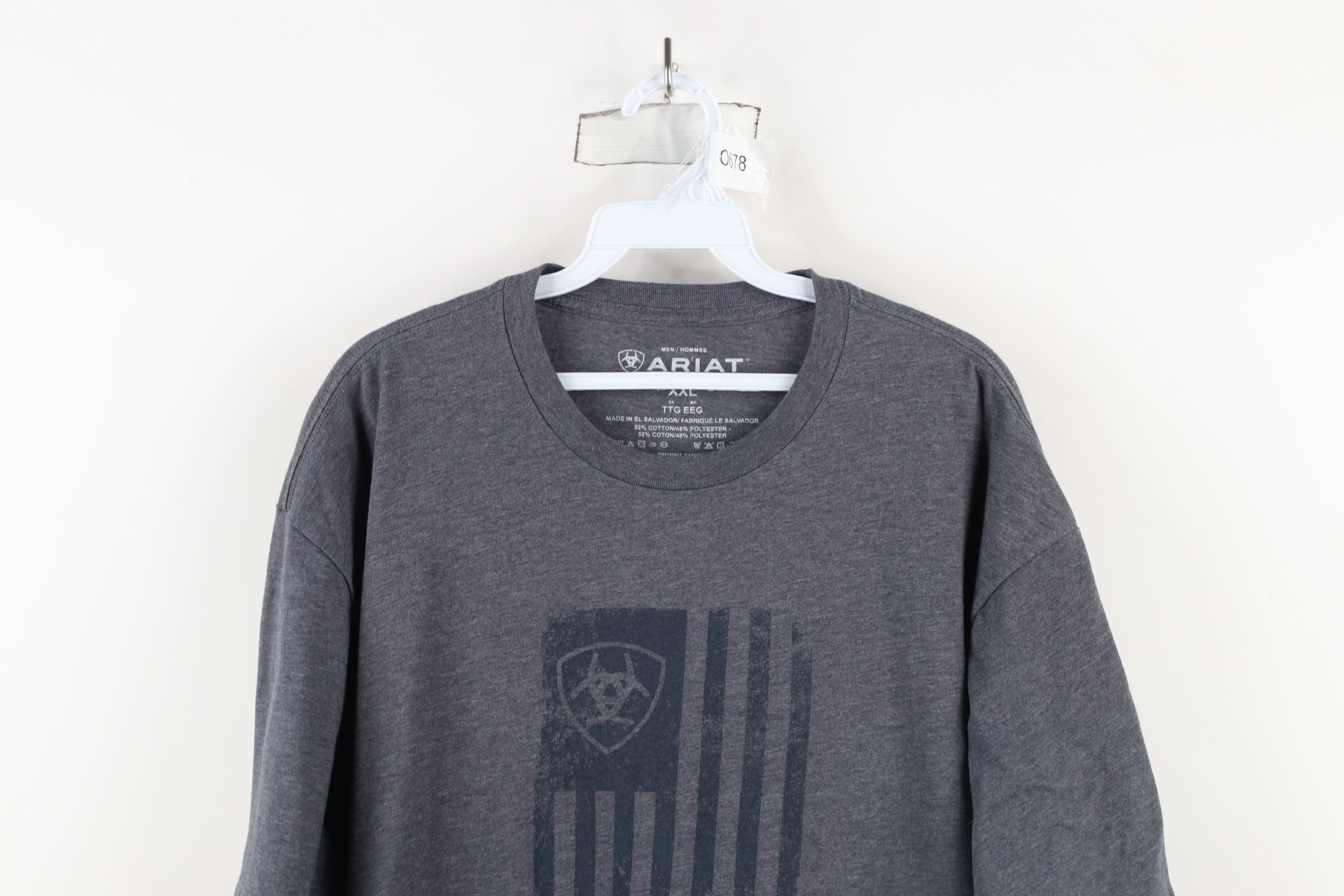 Ariat × Vintage Ariat Denim Co Spell Flag Jersey Knit Short Sleeve T-Shirt Size US XXL / EU 58 / 5 - 2 Thumbnail