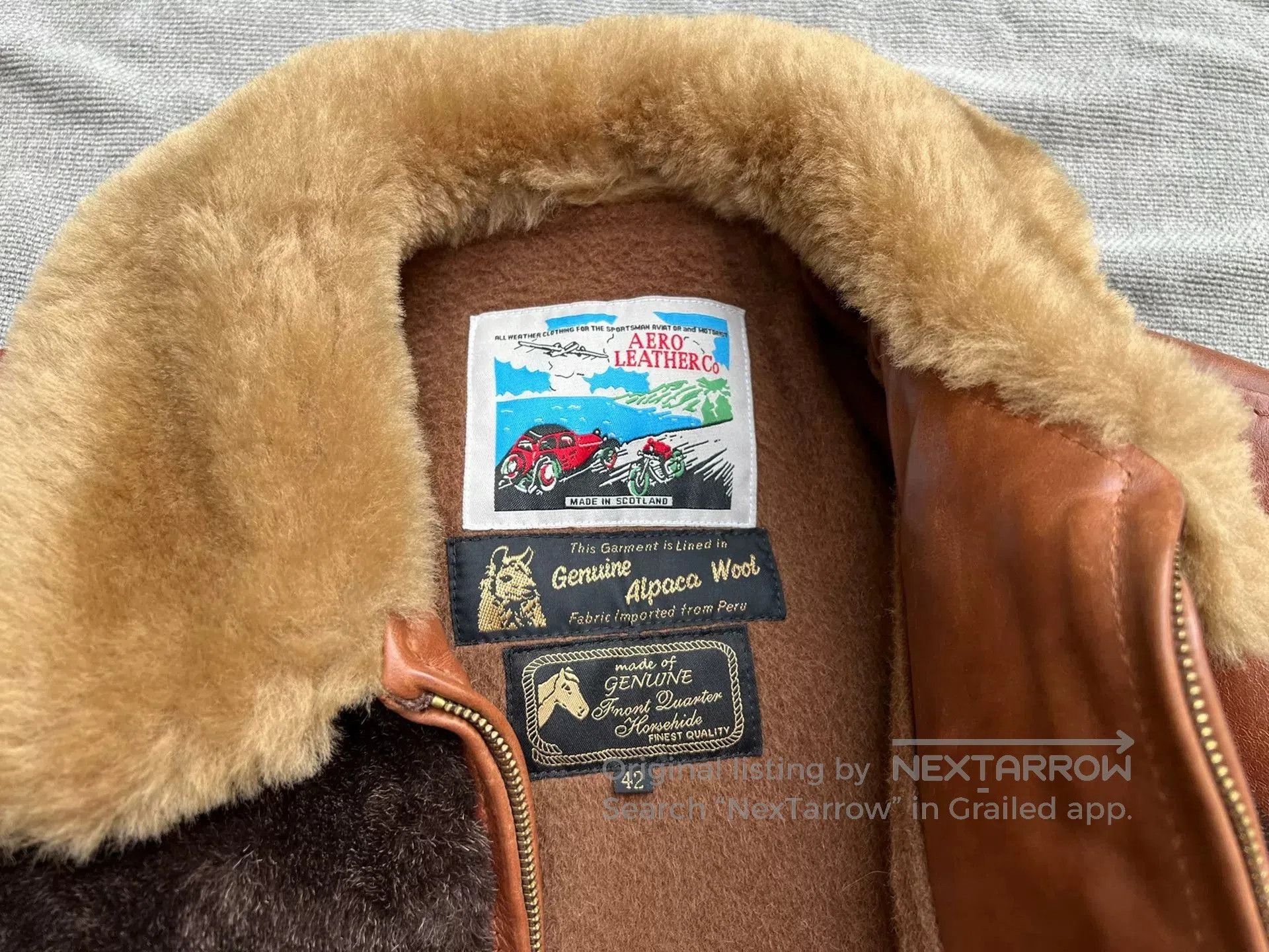 Aero Leathers Custom Brown Bear Jacket by Aero Leather. Size US XS / EU 42 / 0 - 2 Thumbnail